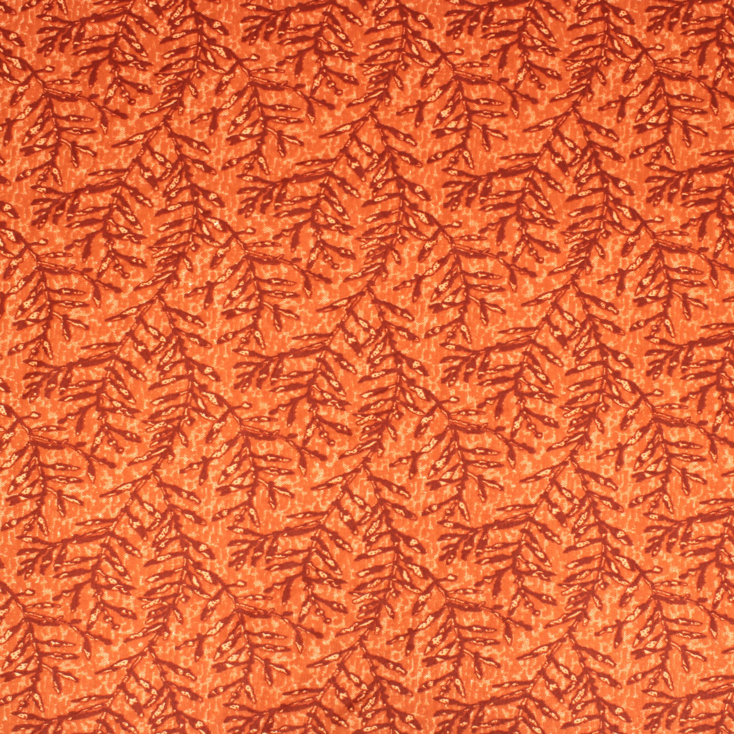 3 Metre Bundle Super Soft Jersey Fabric 140cm Wide Stylish Designs Dressmaking Sewing Dress Projects (Copper Leaves)