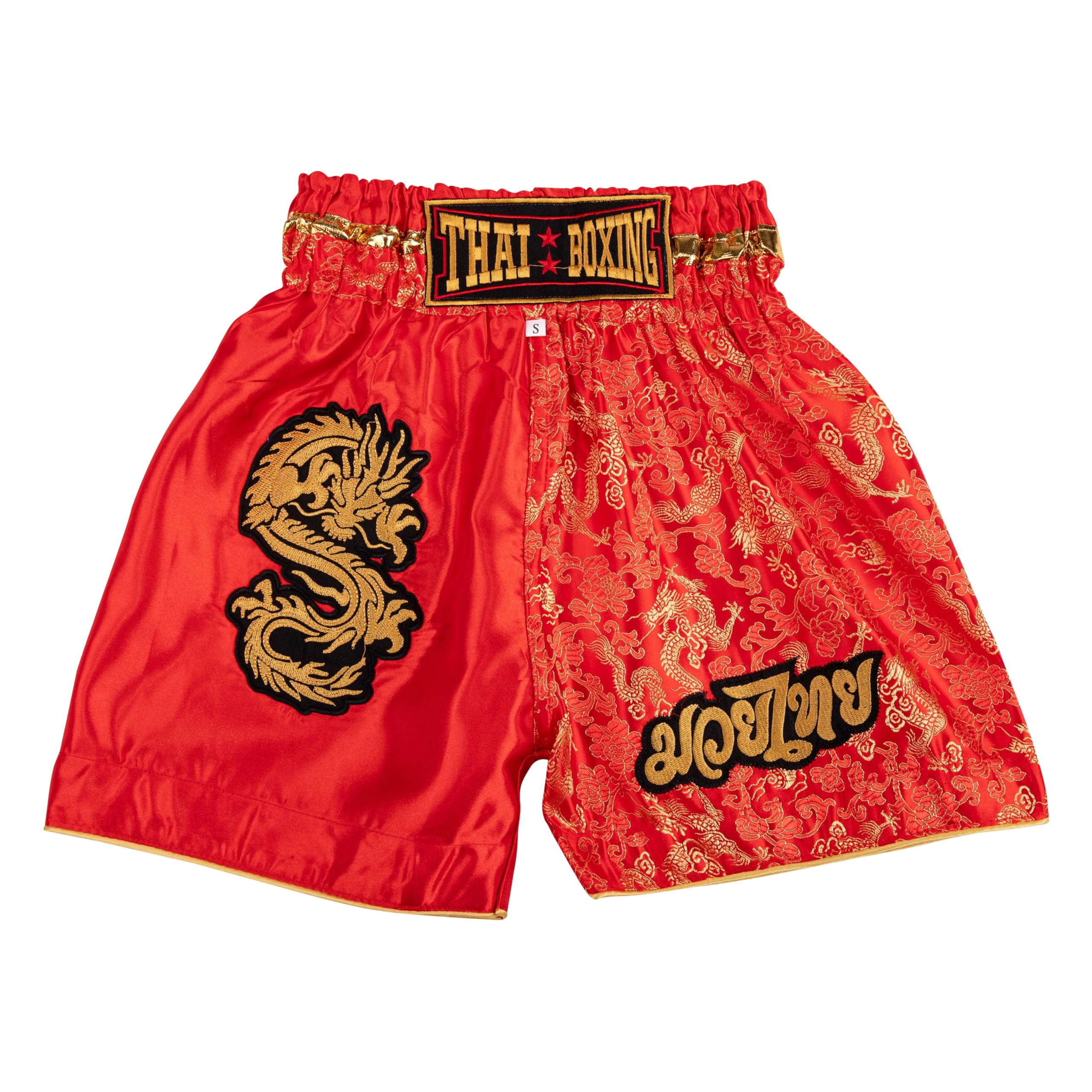 MUAY NATIONDragon Muay Thai Shorts for Kids (2 Years - 12 Years) Girls Boys Boxing Trunks for Kickboxing MMA Youth