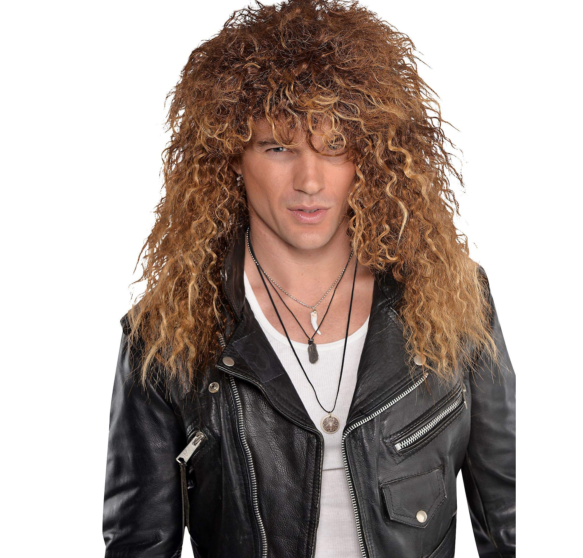 Amscan 845753-55 - Adults 1970's Glam Rock Brown Wig Fancy Dress Accessory