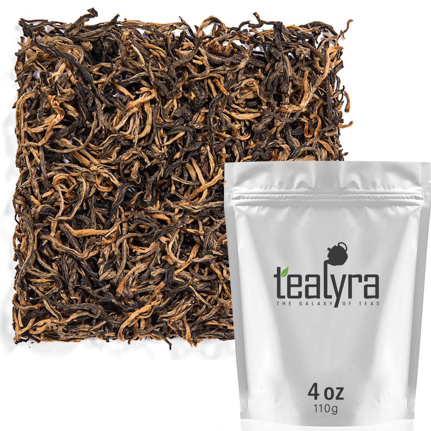 TealyraYunnan Golden Special - Black Loose Leaf Tea - Best Chinese Black Tea - Perfect Morning Tea - 110g (4-ounce)