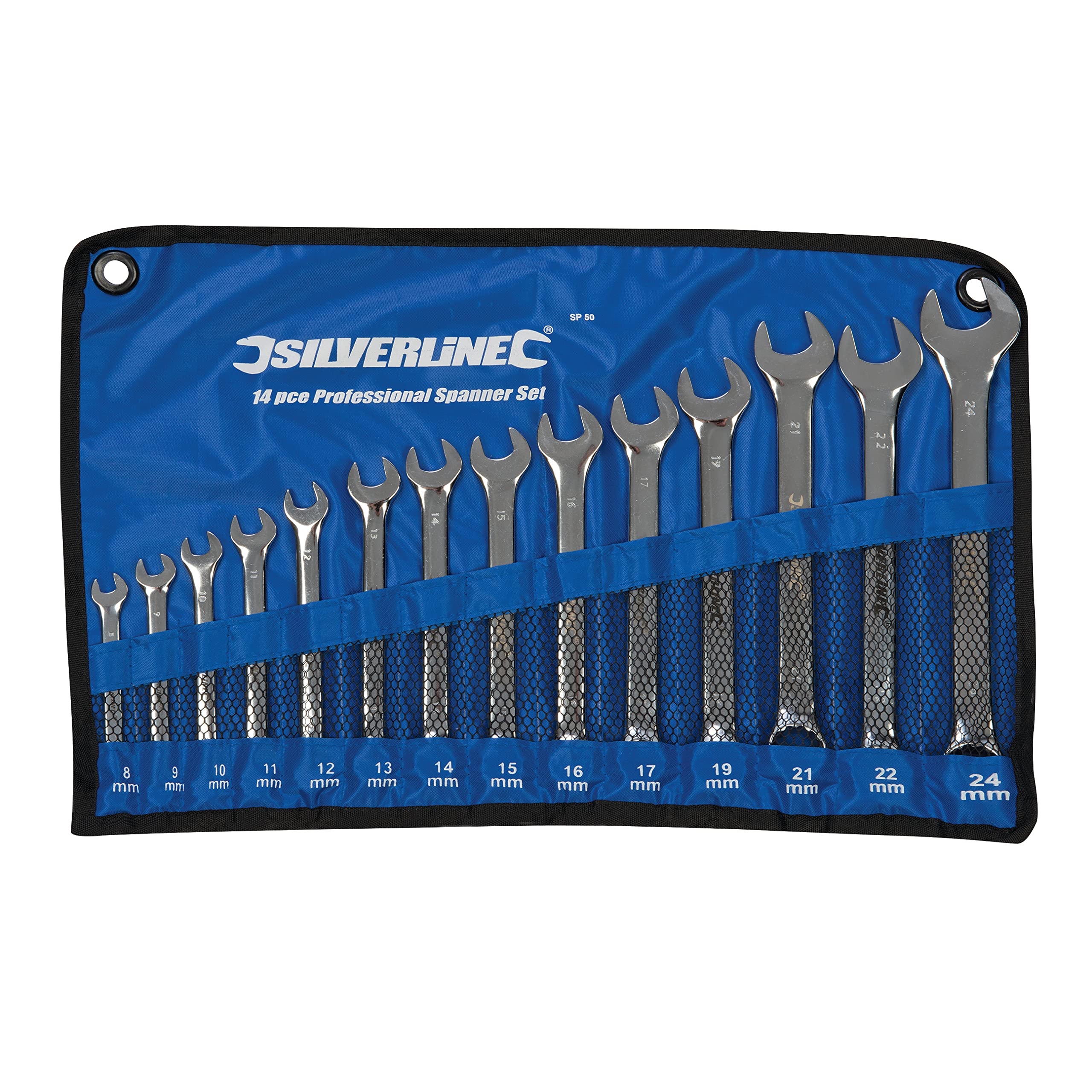 SilverlineSP50 Combination Spanner Set 14pce 8 - 24 mm