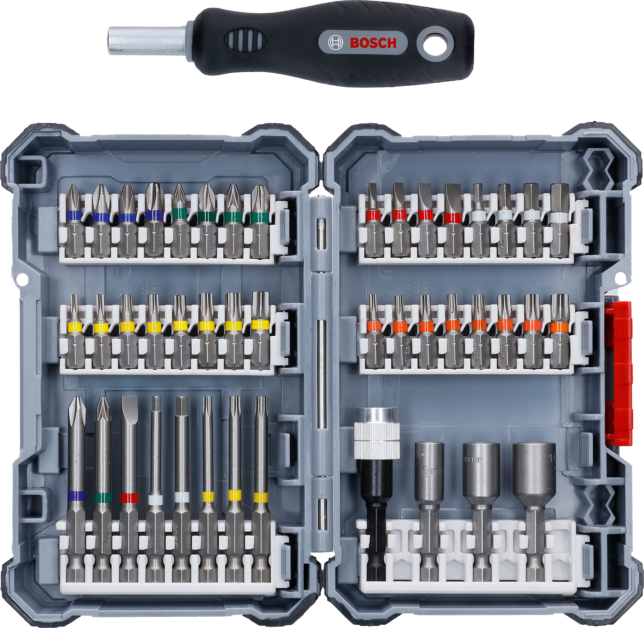 Bosch Professional, Screwdriver Bit Set, 44 Pc Bits With Holder