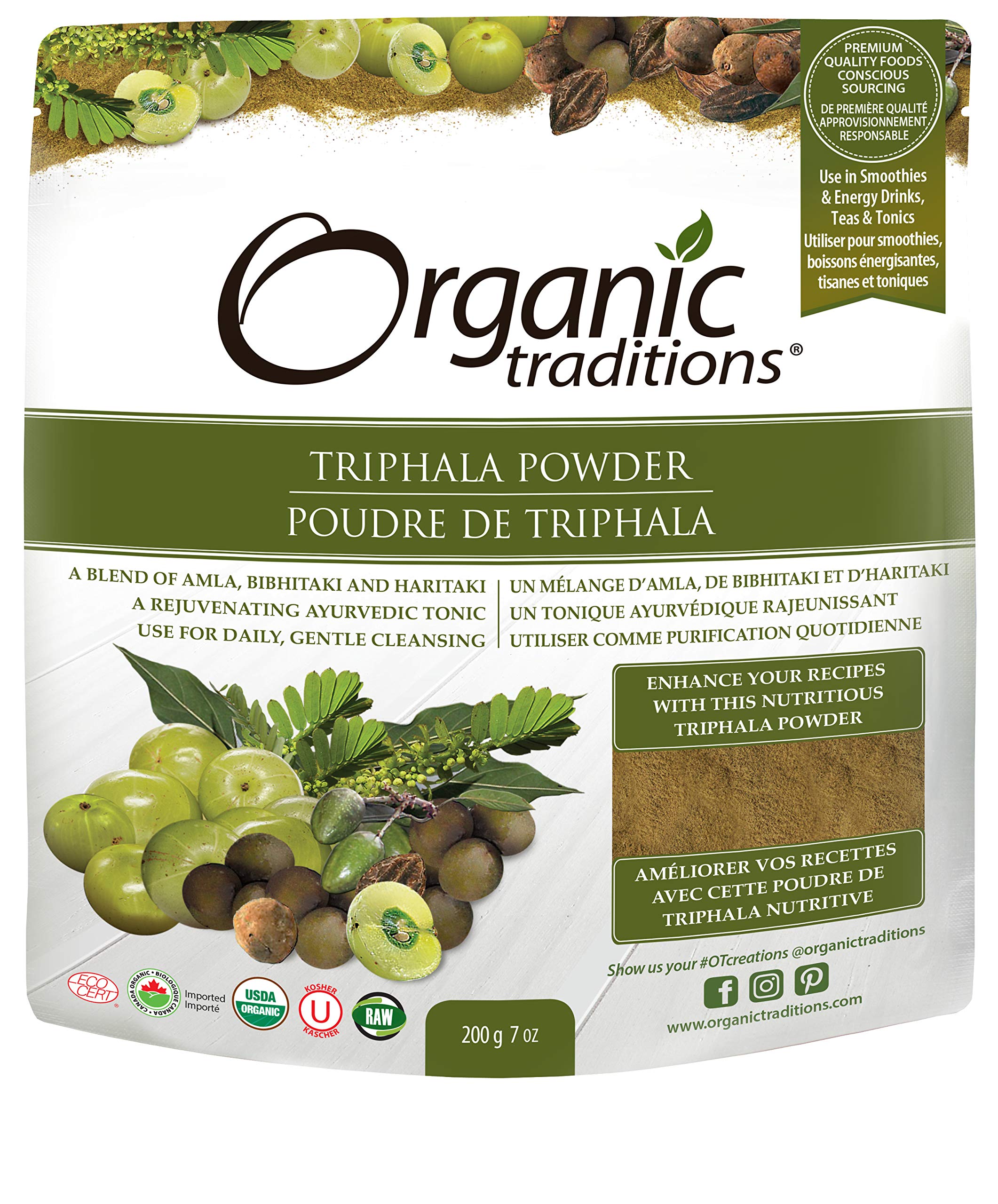 ORGANIC TRADITIONS Triphala Powder, 200 gm