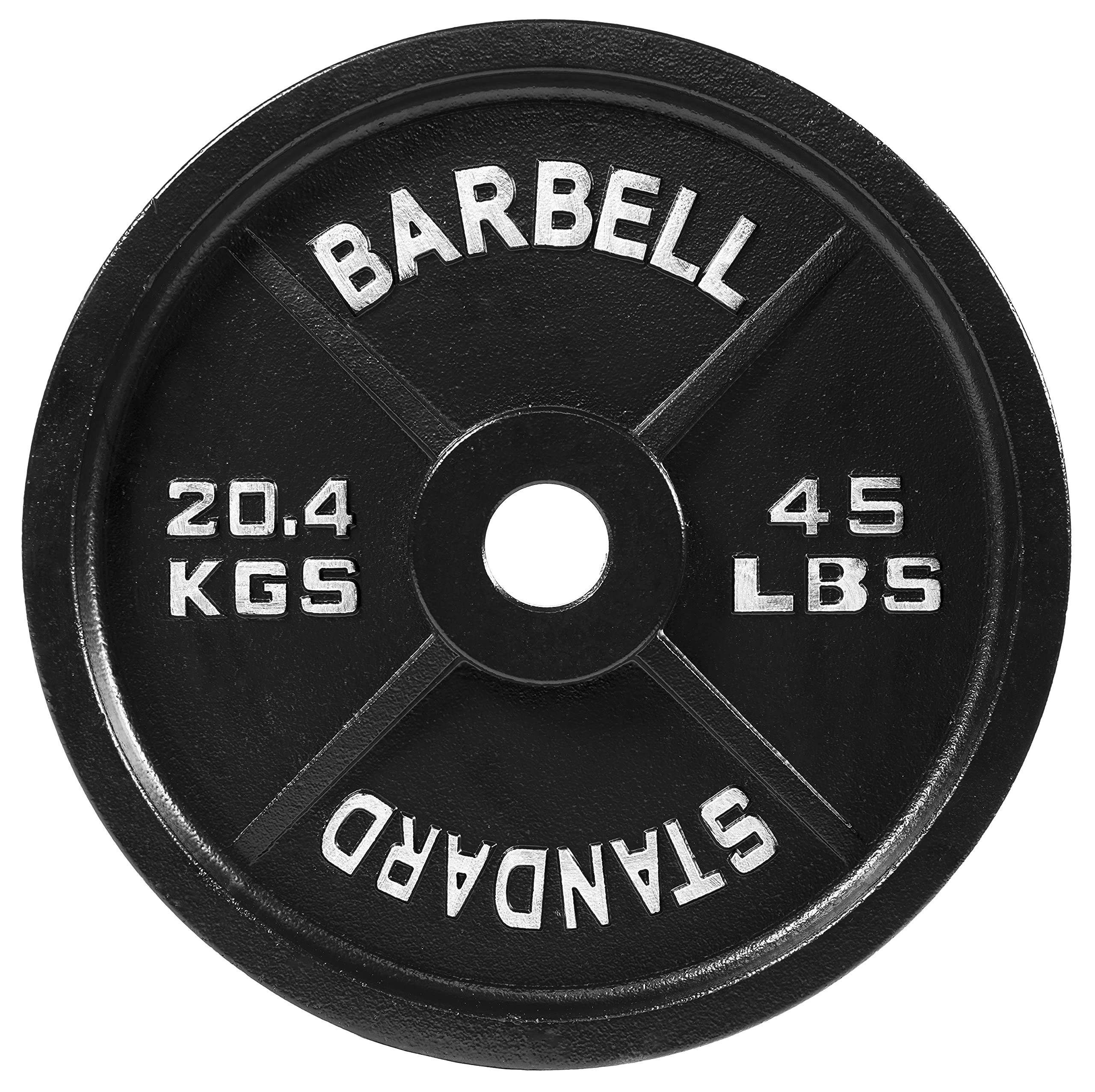 Cast Iron Plate Weight Plate for Strength Training and Weightlifting, Olympic or Standard, Multiple Sizes