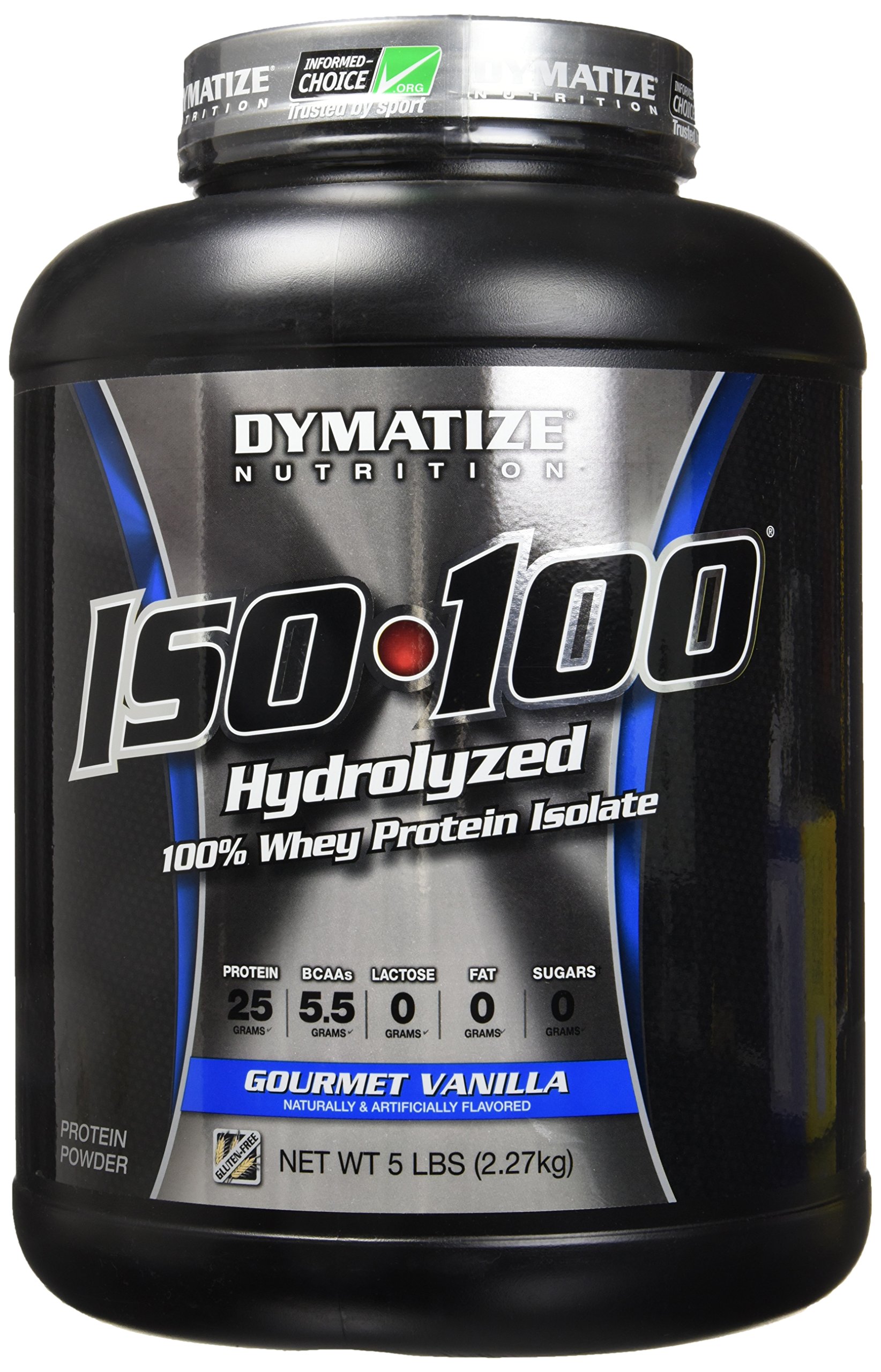 Dymatize ISO 100 Post Workout and Recovery Supplements, Gourmet Vanilla, 5 lbs (Pack of 6)