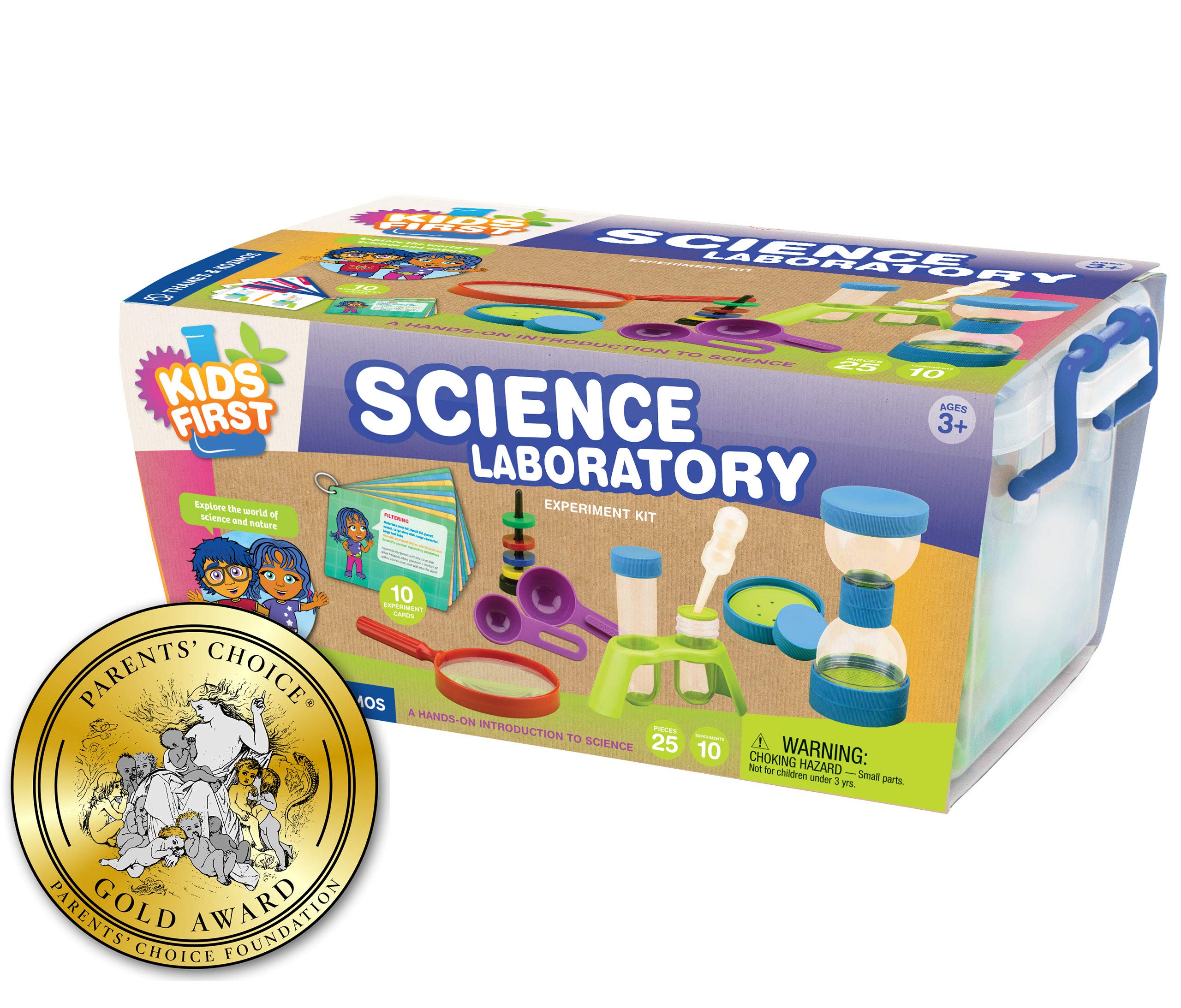 Thames & Kosmos567005 | Kids First: Science Laboratory | Experiment Kit | 25 Pieces | 10 Different Experiments | Ages 3+