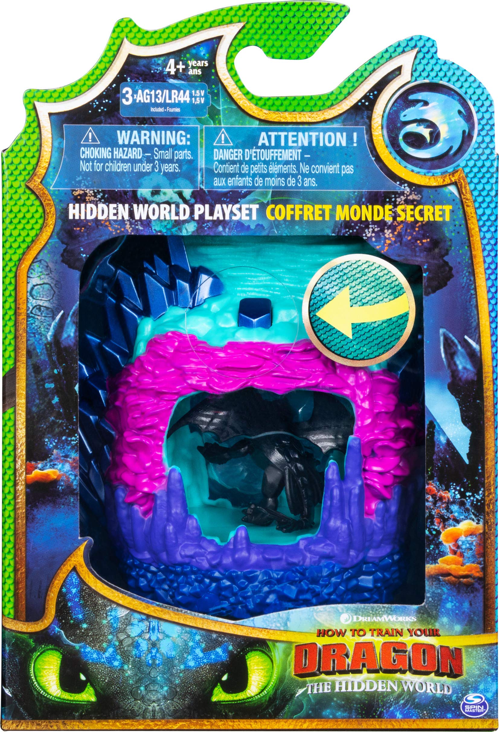 Dreamworks DragonsHidden World Playset, Dragon Lair with Collectible Toothless Figure, for Kids Aged 4 and Up