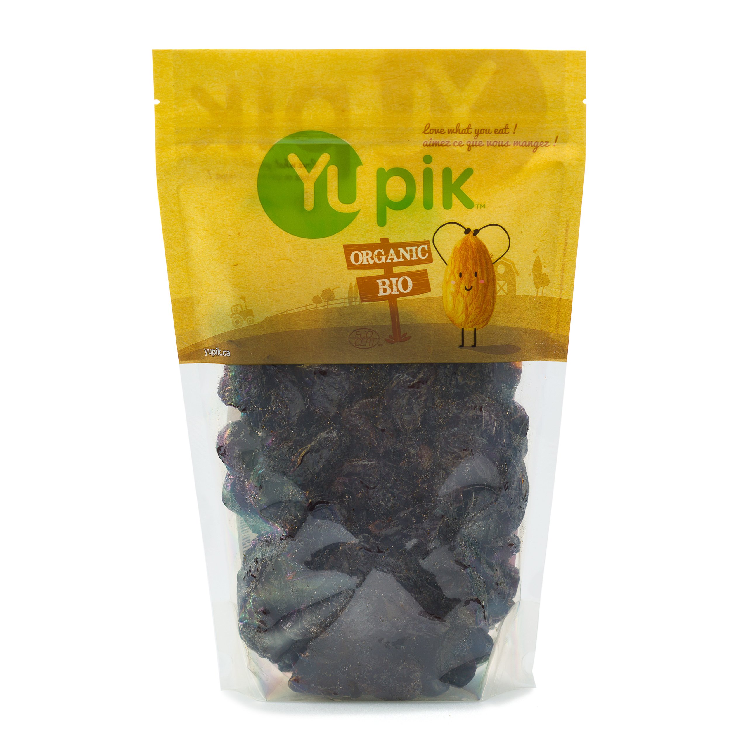 Yupik Organic Pitted Prunes, 2.2 lb, Non-GMO, Gluten-Free, Kosher, Vegan, Dried Fruits, No Pits, No Added Sugar, Sulphite-Free, Source of Fiber, Healthy Snacks, Ideal for Baking & Smoothies