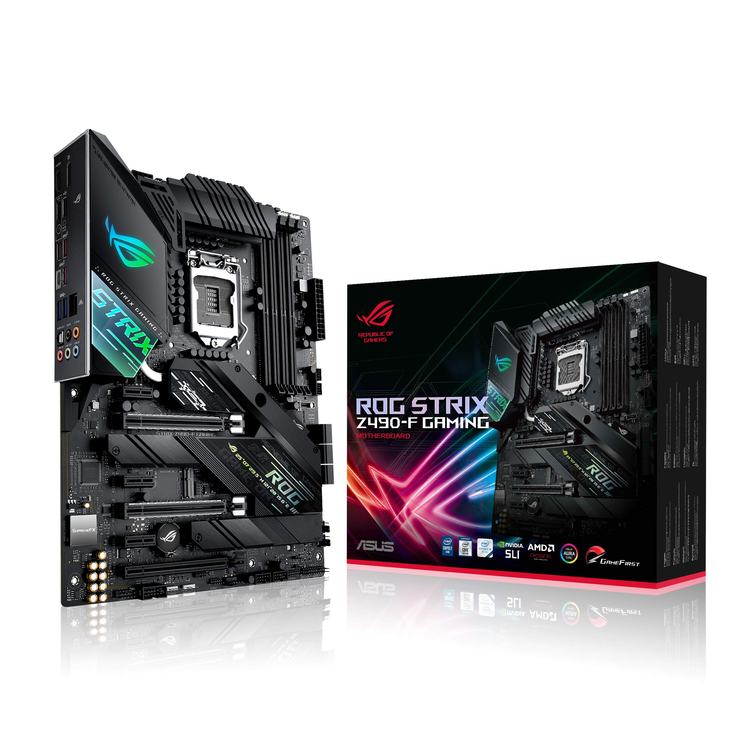 ASUS ROG STRIX Z490-F GAMING (INTEL Z490) LGA 1200 (Intel 10th Gen) Intel Z490 SATA 6Gb/s ATX