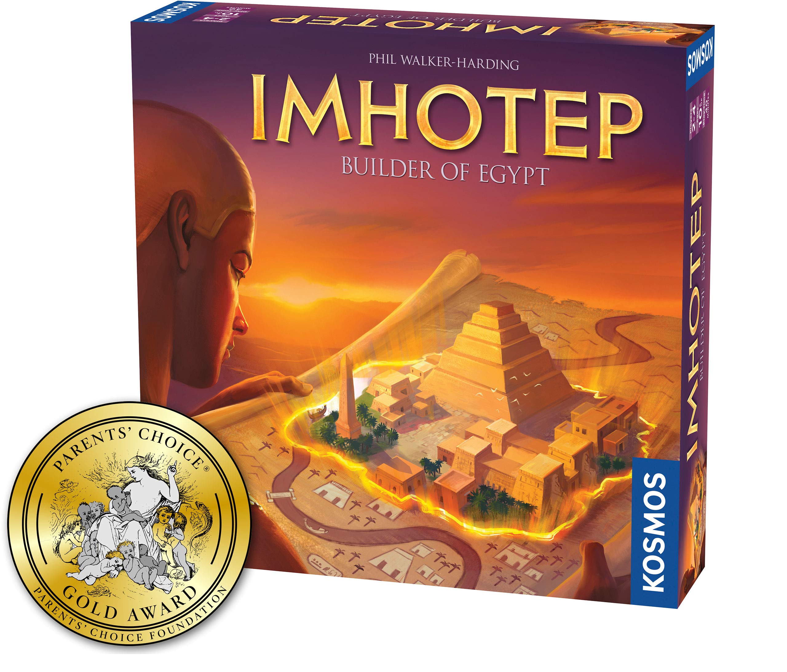 Thames & Kosmos | 692384 | Imhotep - Builder of Egypt | Family Board Game by Thames and Kosmos | Toy of The Year Finalist | Parents Choice Gold Award Winner | Spiel Des Jahres-Nominated | Ages 10+