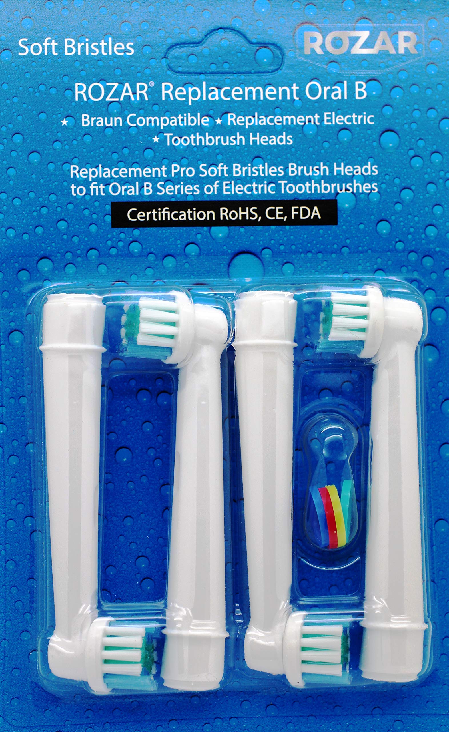 ROZAR Premium Compatible Replacement Toothbrush Heads for Oral B Braun Electric Toothbrush