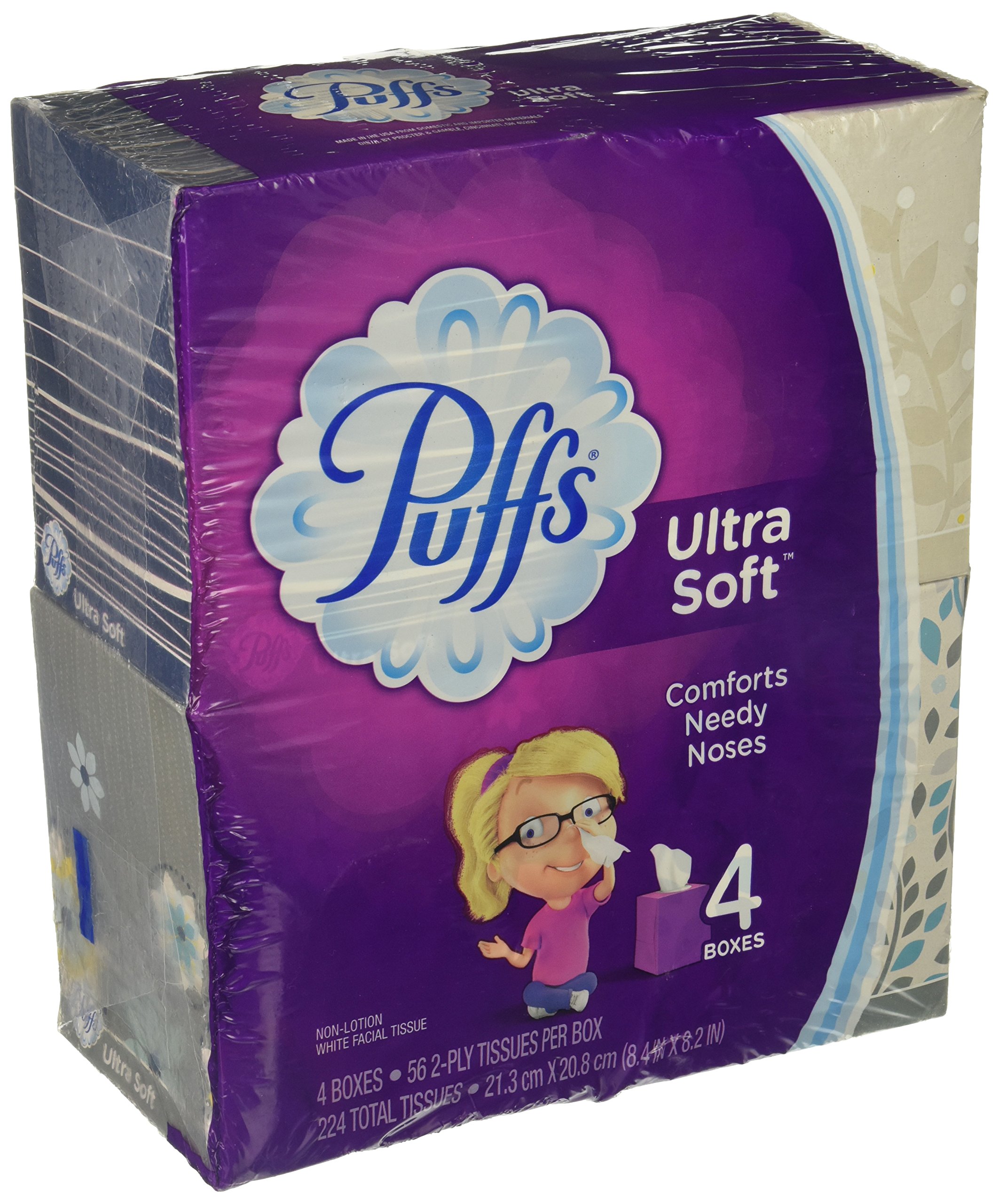 PuffsUltra Soft & Strong Non-lotion Tissue (4 pack (224 tissues total))