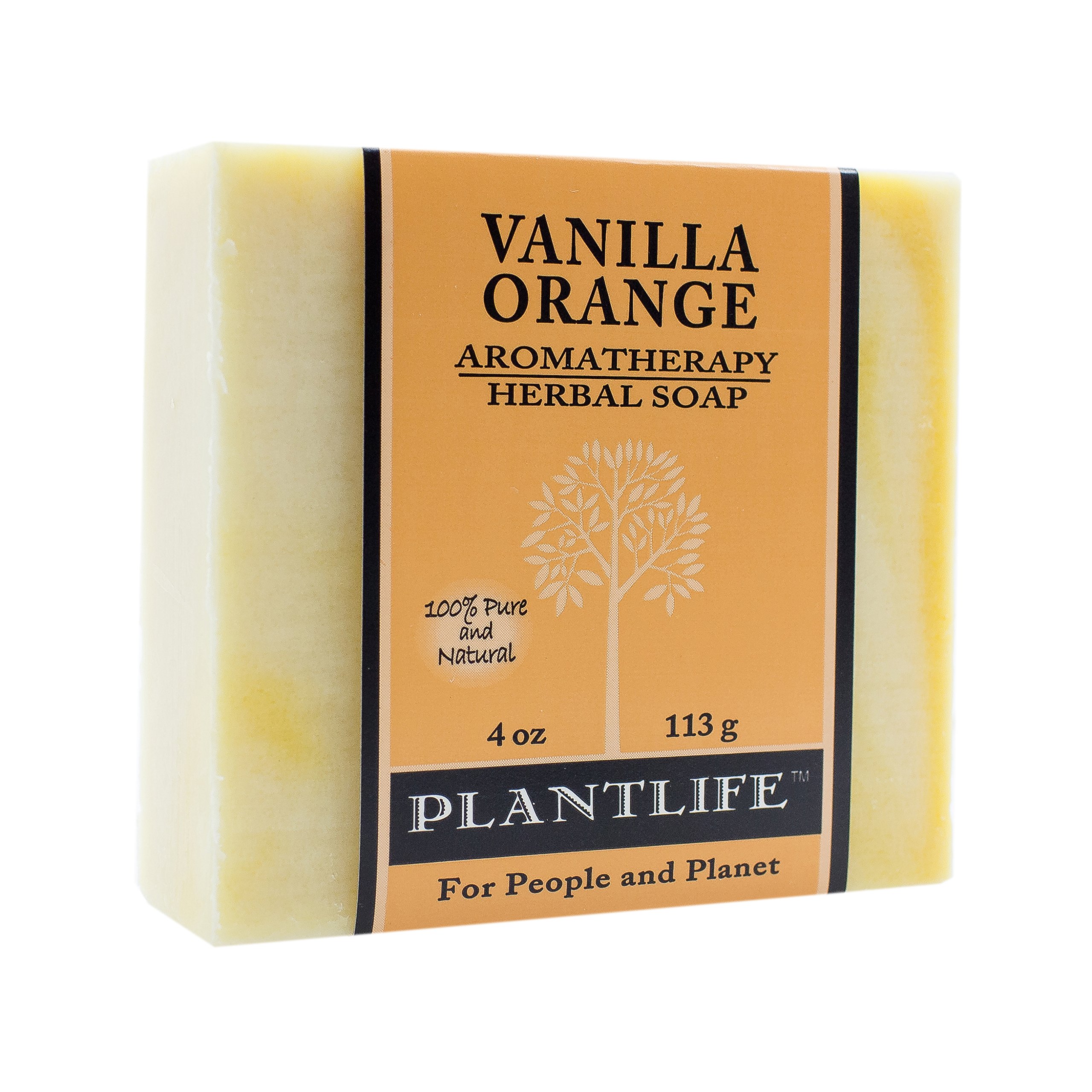 Plantlife Vanilla Orange Bar Soap - Moisturizing and Soothing Soap for Your Skin - Hand Crafted Using Plant-Based Ingredients - Made in California 4oz Bar