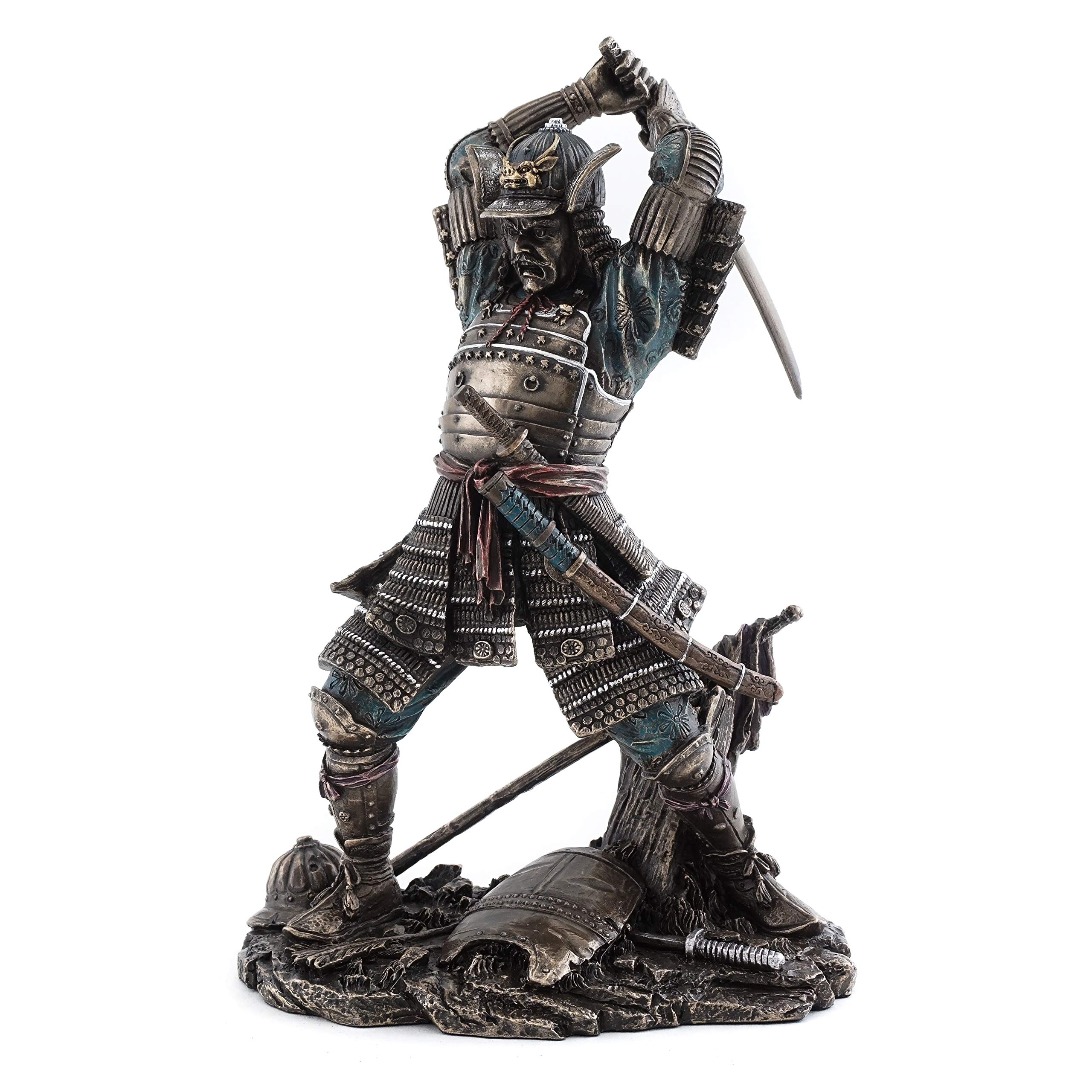 Top Collection Japanese Bushido Samurai Warrior Statue- Historical Sculpture with Martial Arts Sword in Premium Cold Cast Bronze - 9-Inch Collectible Figurine