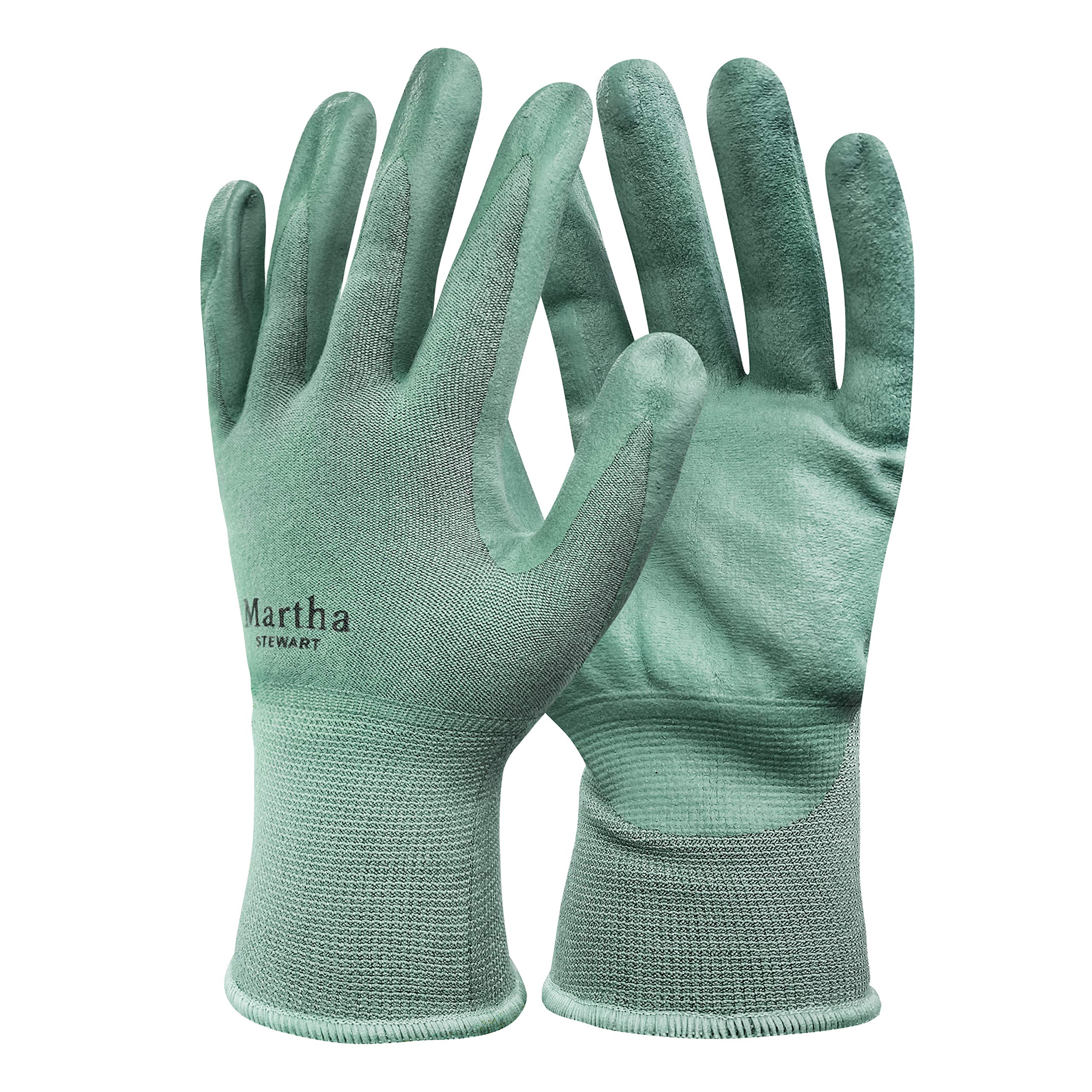 Martha Stewart MTS-GLVNP2-M All-Purpose Non-Slip Garden Gloves, Medium, Mint, 2-Pack