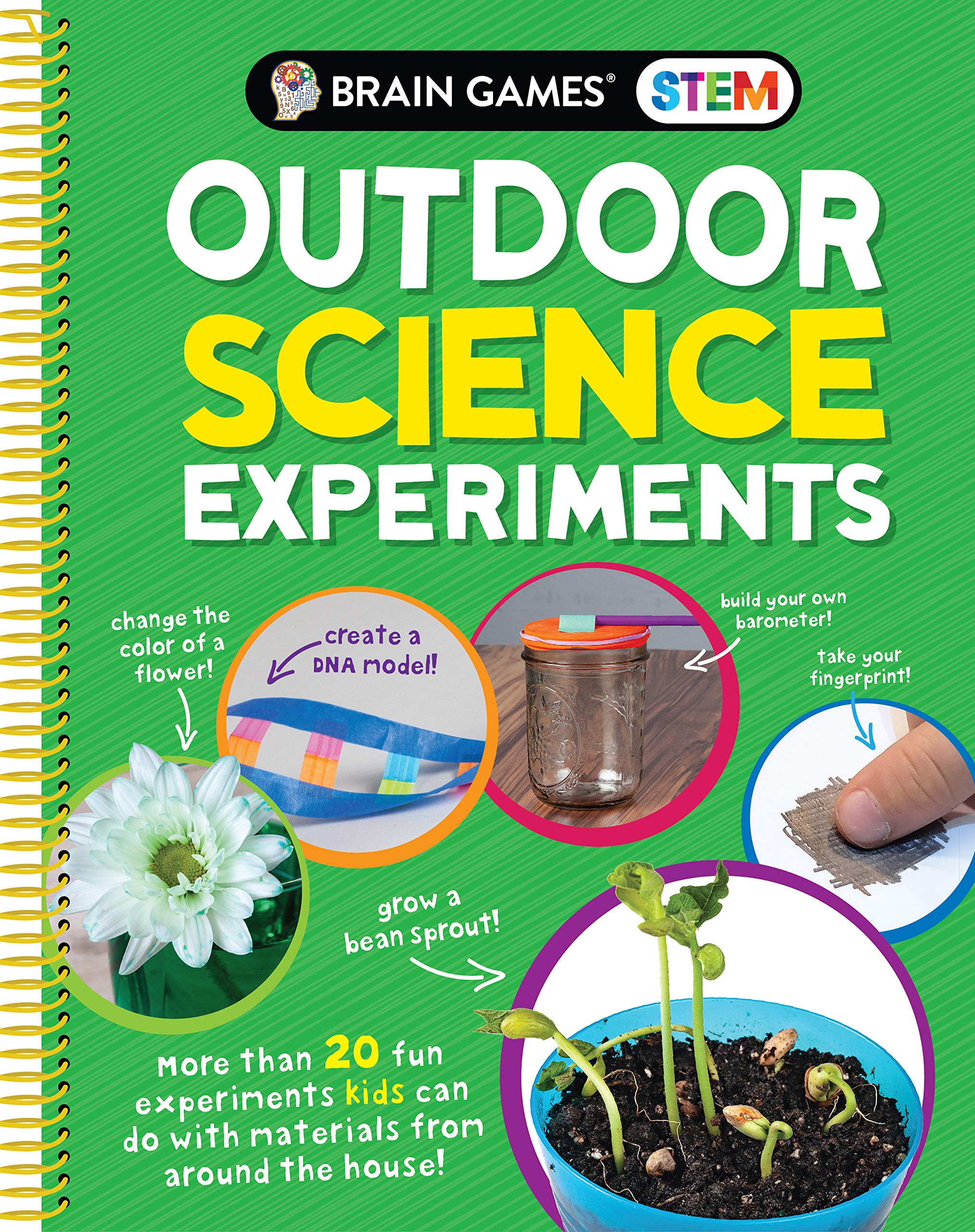 Brain Games STEM - Outdoor Science Experiments (Mom's Choice Awards Gold Award Recipient): More Than 20 Fun Experiments Kids Can Do With Materials From Around the House Spiral-bound – January 15, 2021