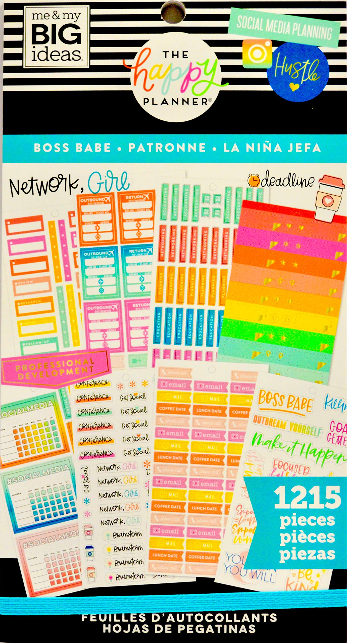 me & my BIG ideas Happy Planner STCKRS GRL, Get It Girl, 1215/Pkg, One Size