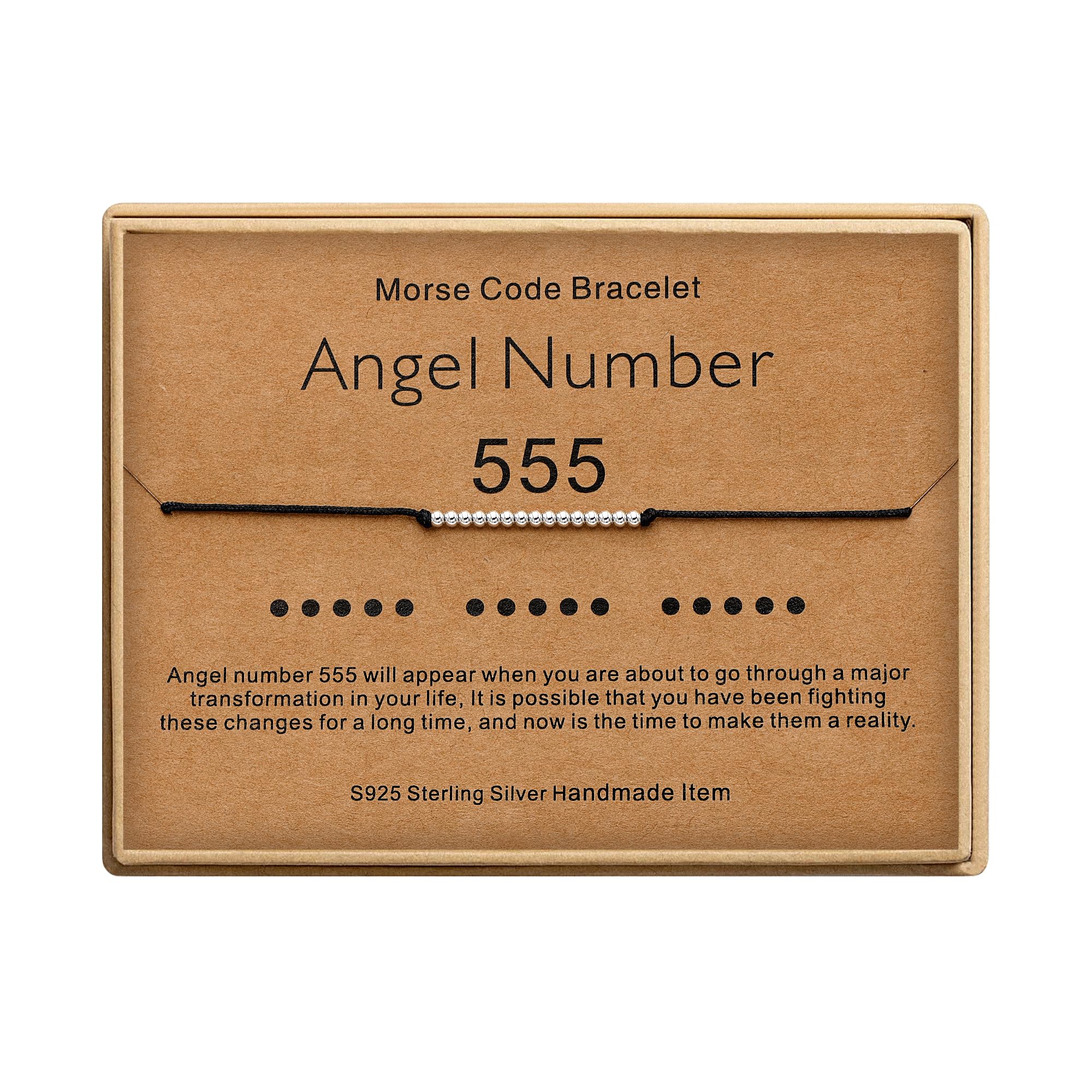 Angel Number Bracelets for Women Number Morse Code Bracelets Numerology Jewelry Inspirational Gifts for Women