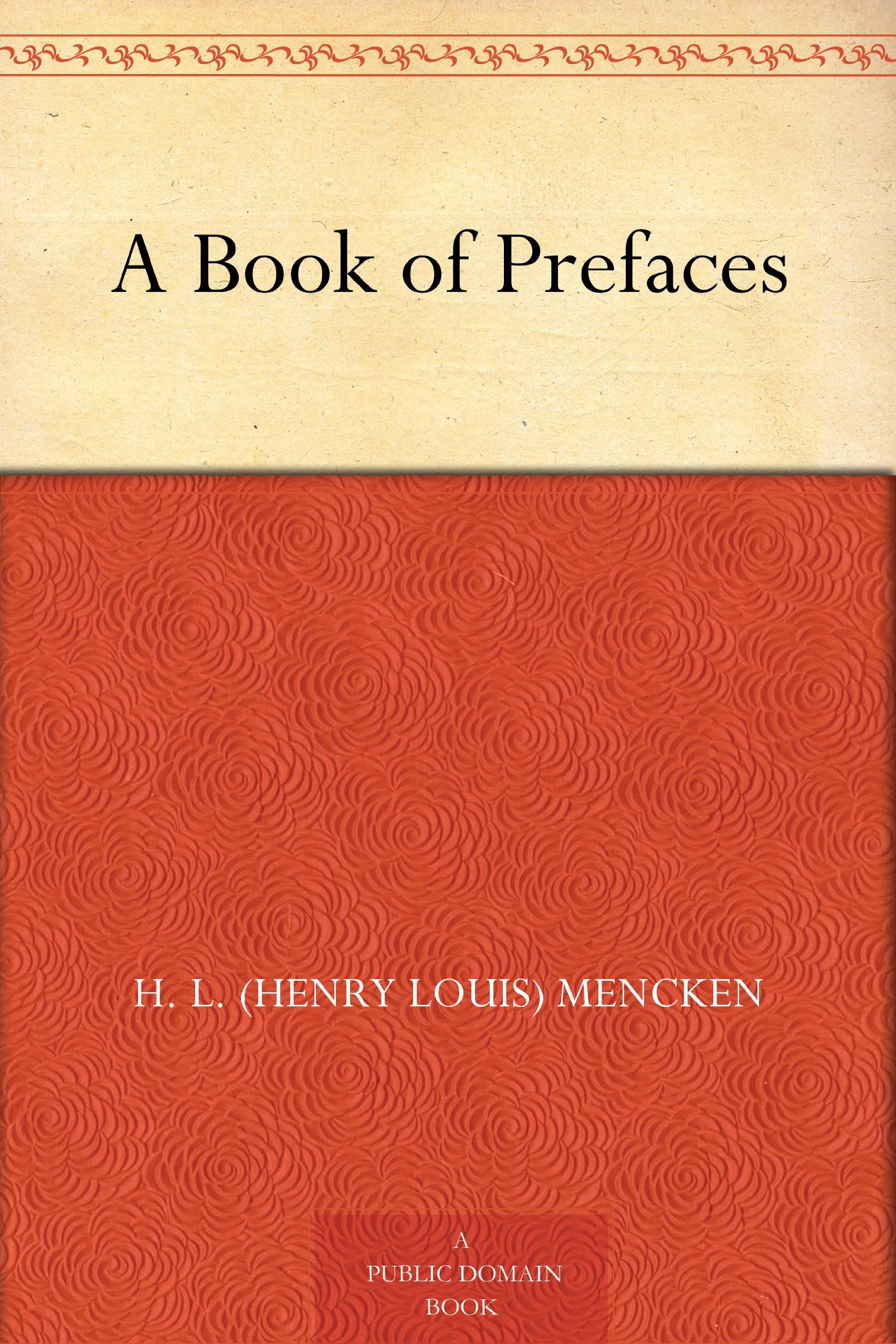 A Book of Prefaces