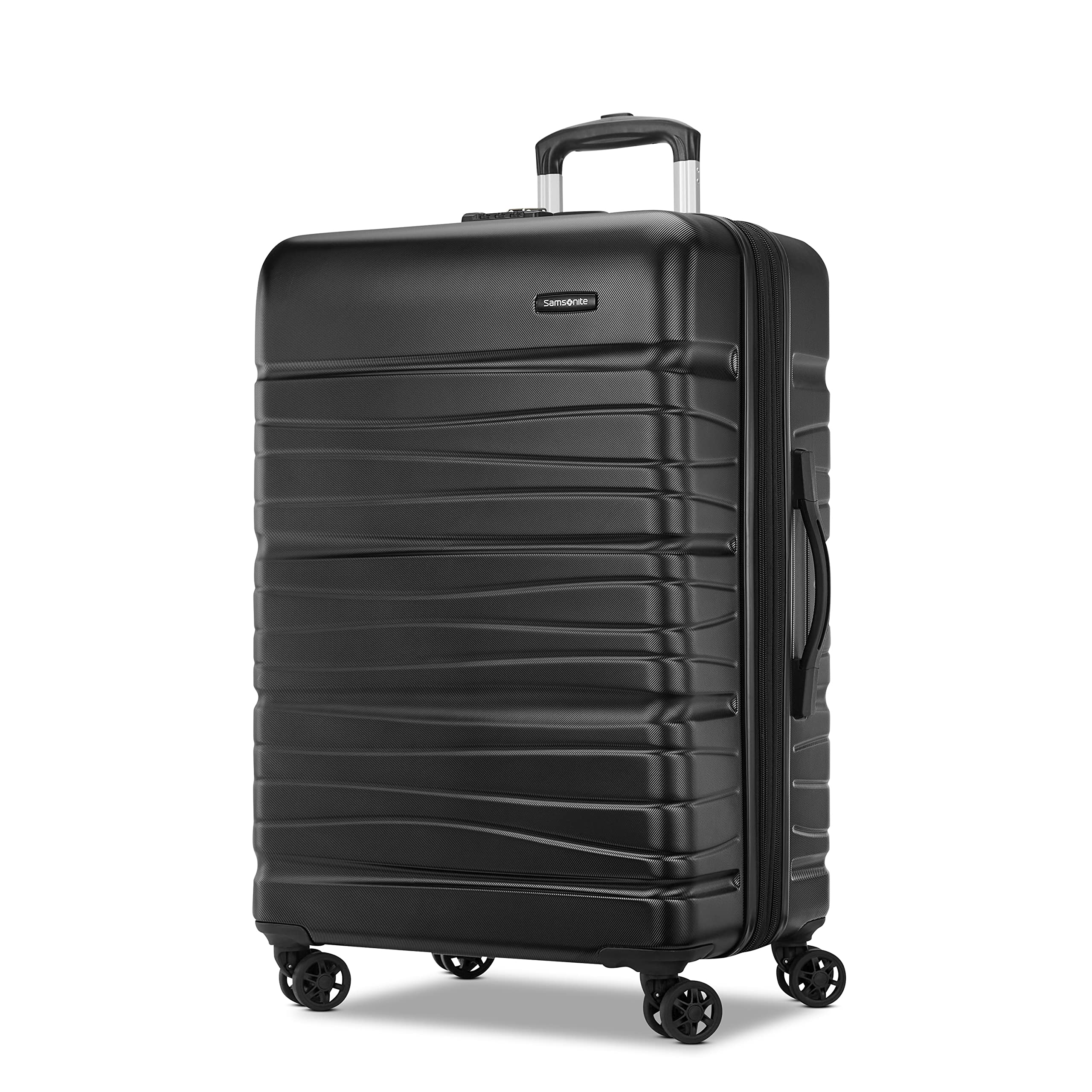 Samsonite Evolve SE Hardside Expandable Luggage with Double Wheels, Bass Black, Large Spinner