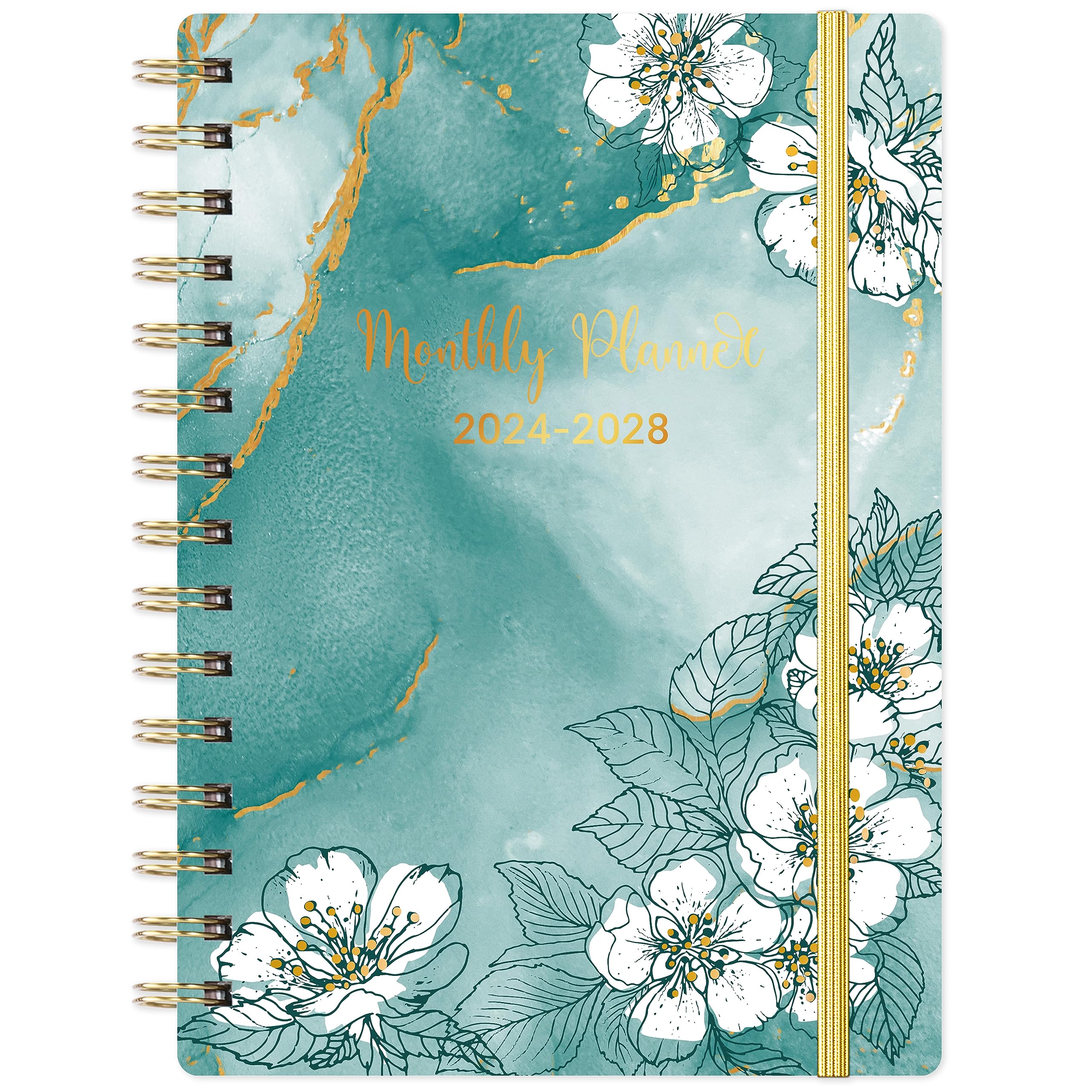 2024-2028 Monthly Planner - 5 Year Monthly Planner from Jan.2024 - Dec.2028, 60 Monthly Planner, 6.3" x 8.4", Monthly Calendar 2024-2028 - Green