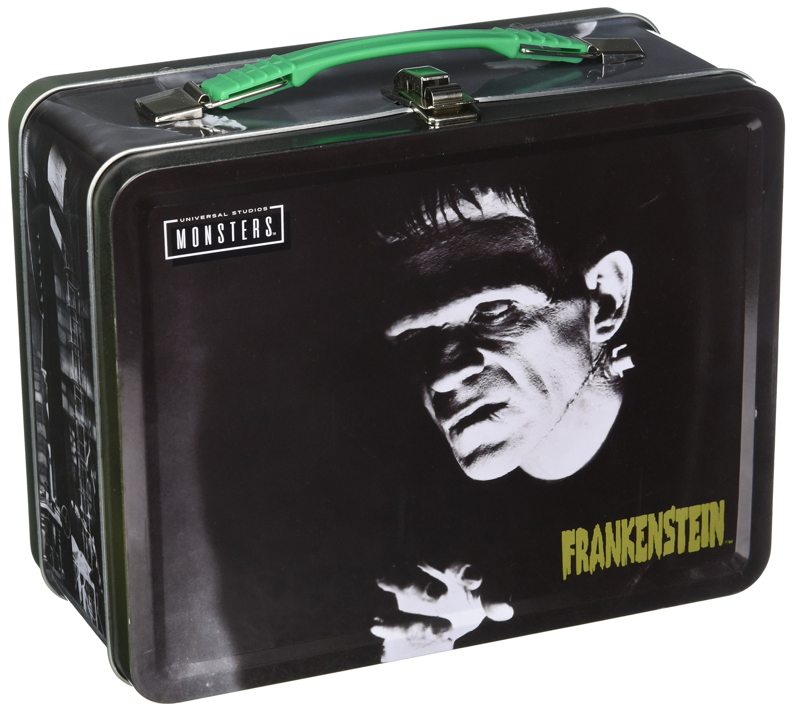 Factory Entertainment Retro Styled Lunch Box, Grey and Black, Metal