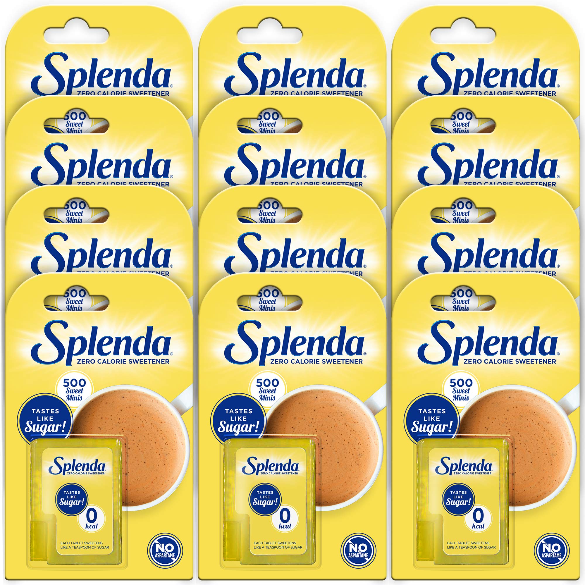 Splenda No Calorie Sweetener, Sweet Minis, 500 Count Tablets (Pack of 12)