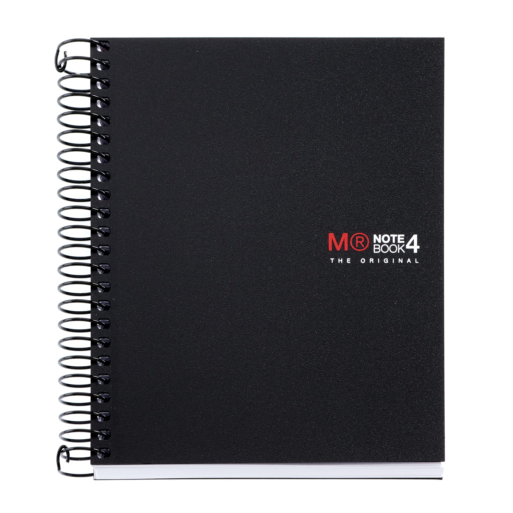 MiquelriusSmall 4 Subject Spiral Notebook, Black, Graph/Quad Pages (4.5" x 6")