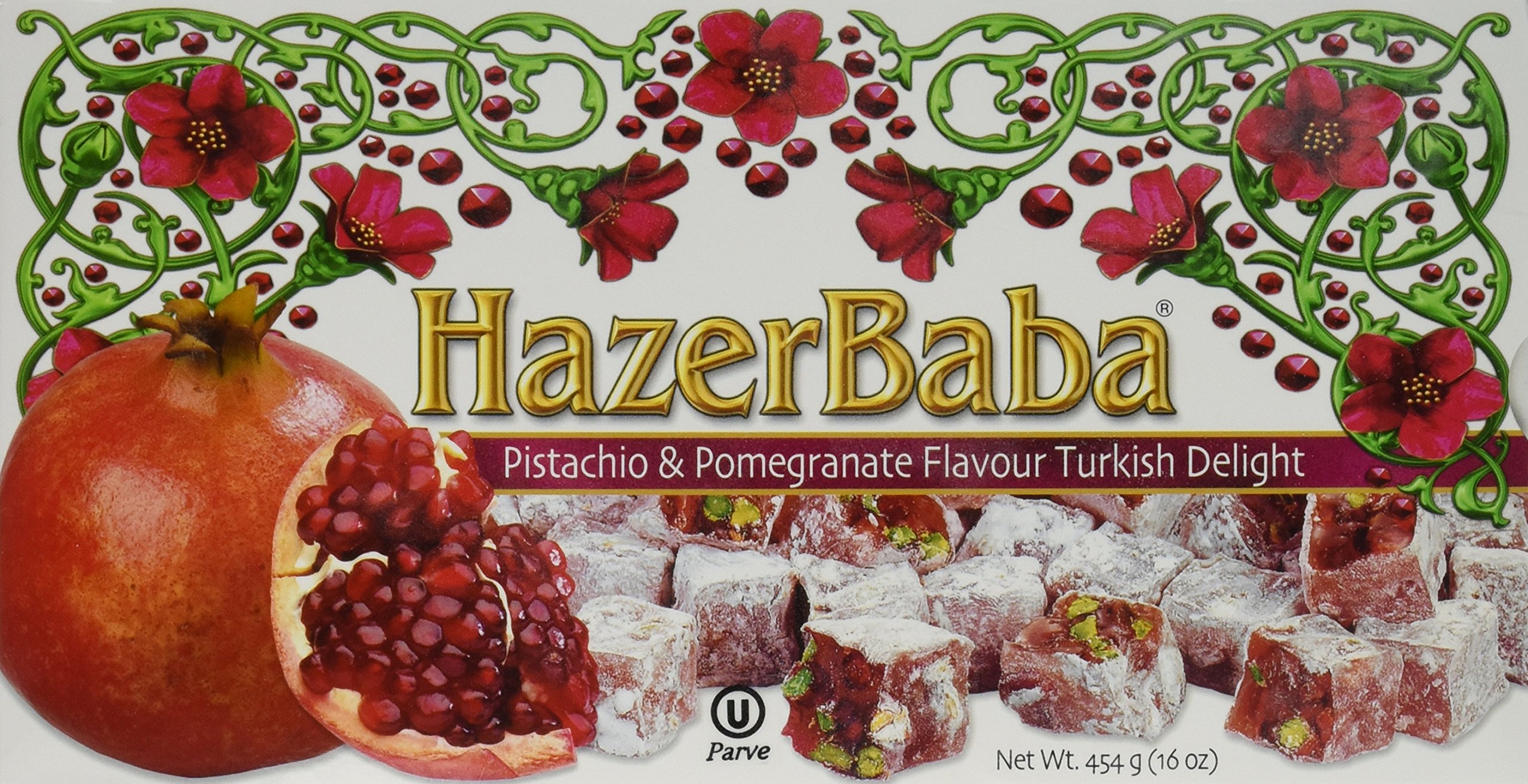 Hazer Baba Pistachio & Pomegranate Turkish Delight, 454g