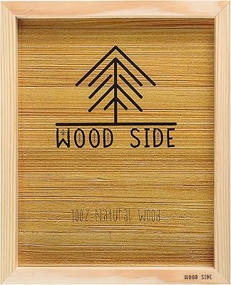 Wooden Poster Picture Frame 24x36-100% Natural Eco Unfinished Solid Pine Wood with Deep Borders for Wall Mounting Photo Frame