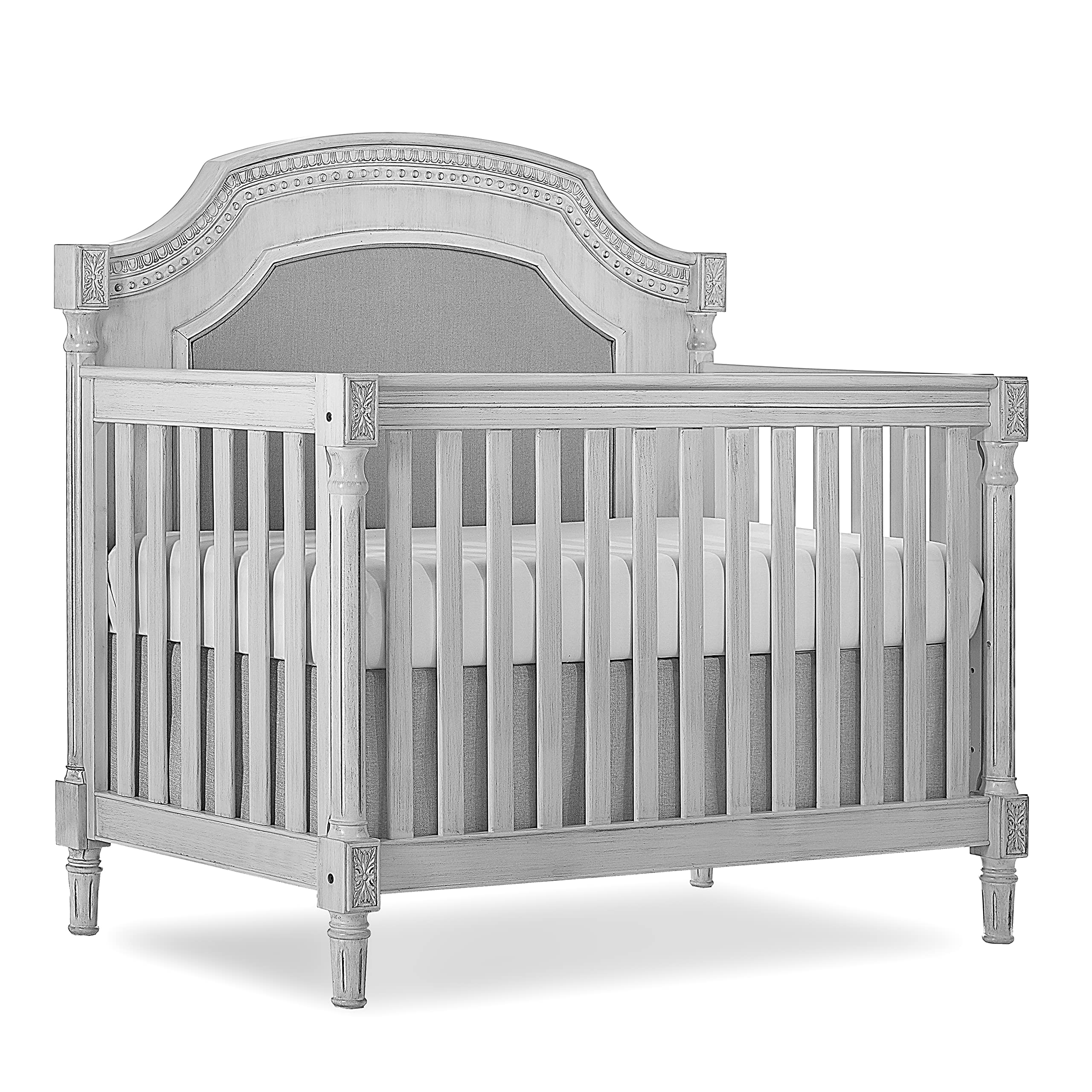 Evolur Julienne 5 in 1 Convertible Crib, Antique Grey Mist 55.5x31.2x51.5 Inch (Pack of 1)