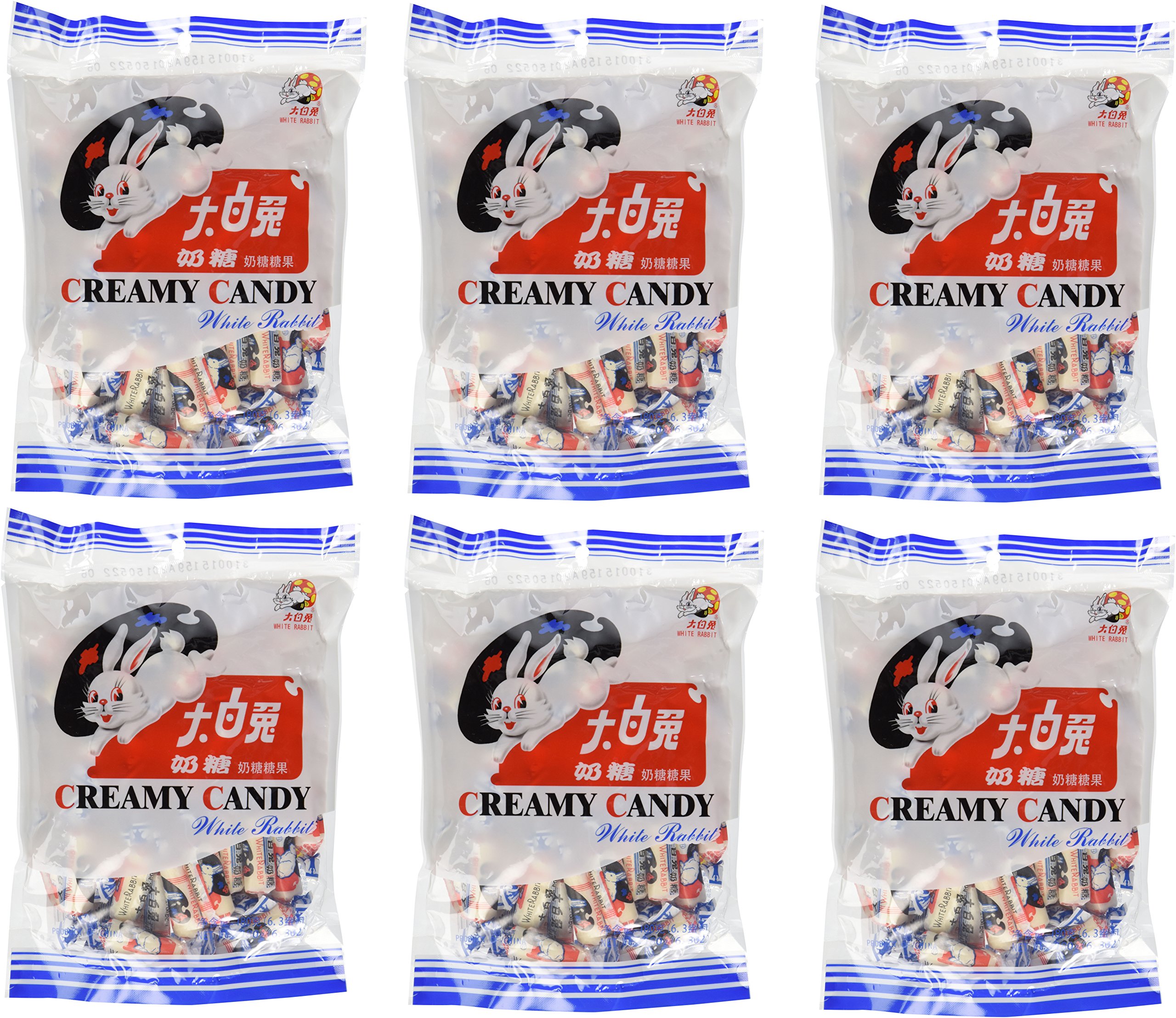 White Rabbit Creamy Candy 6.3 Oz (180 Gram) (Pack of 6)