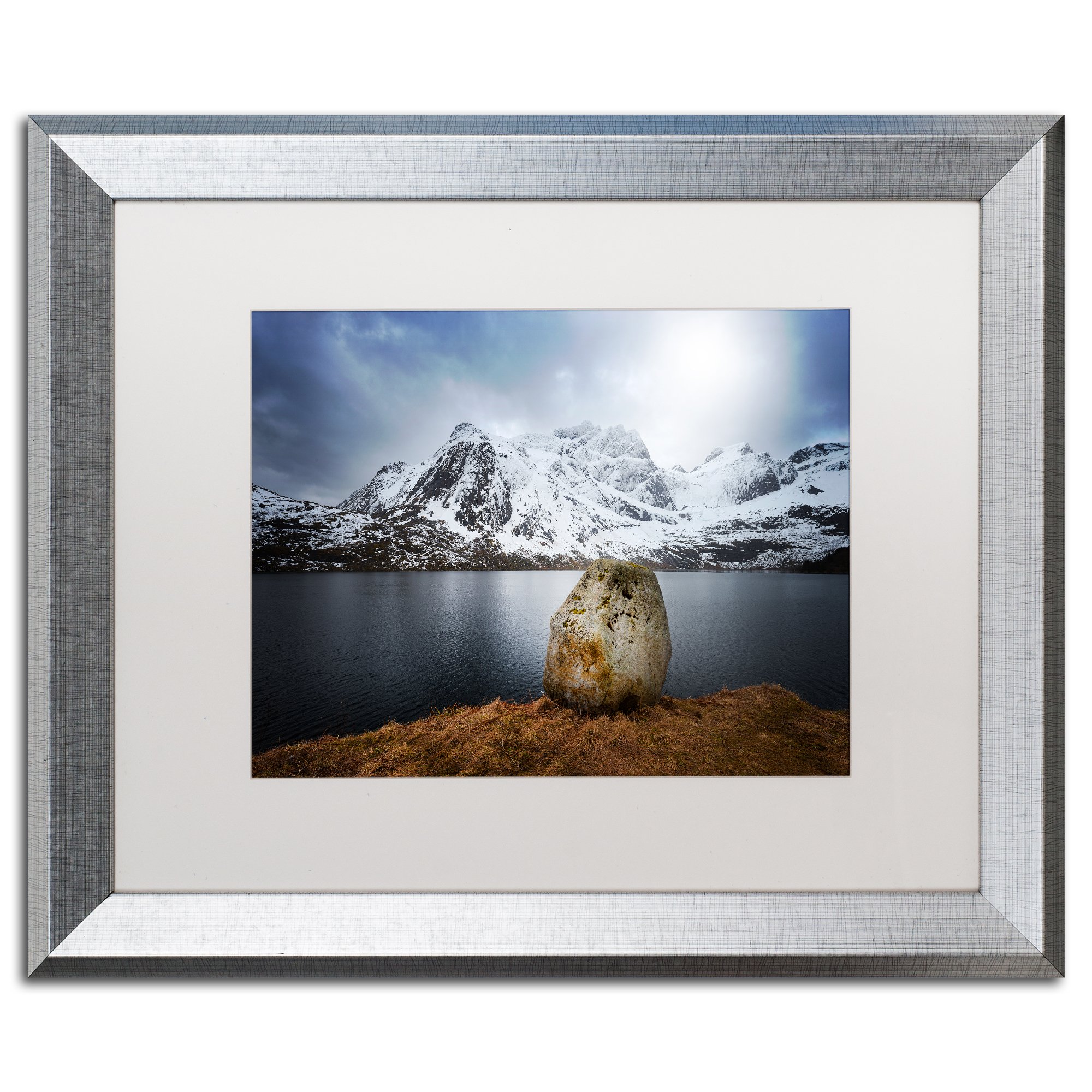 Spaceways Theme by Philippe Sainte-Laudy, White Matte, Silver Frame 16x20-Inch