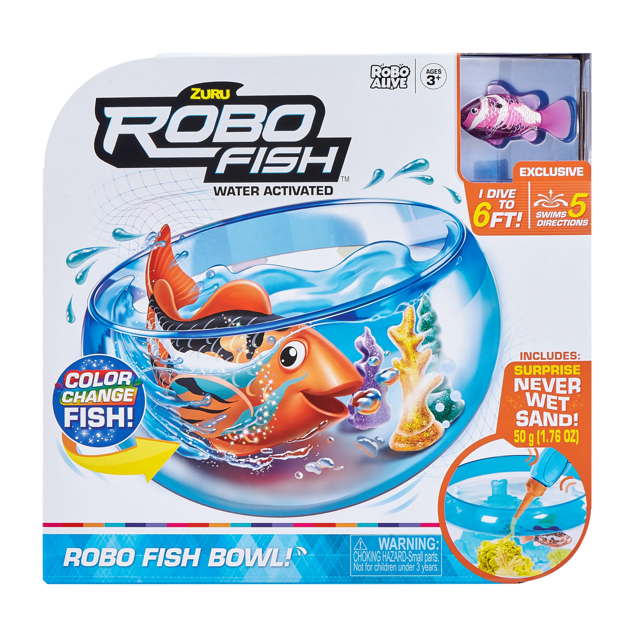 Robo Alive Fish 7126 FishFish Tank Playset tic Toy Pet, Fish, 13.5 x 30 x 28.5 Centimeters