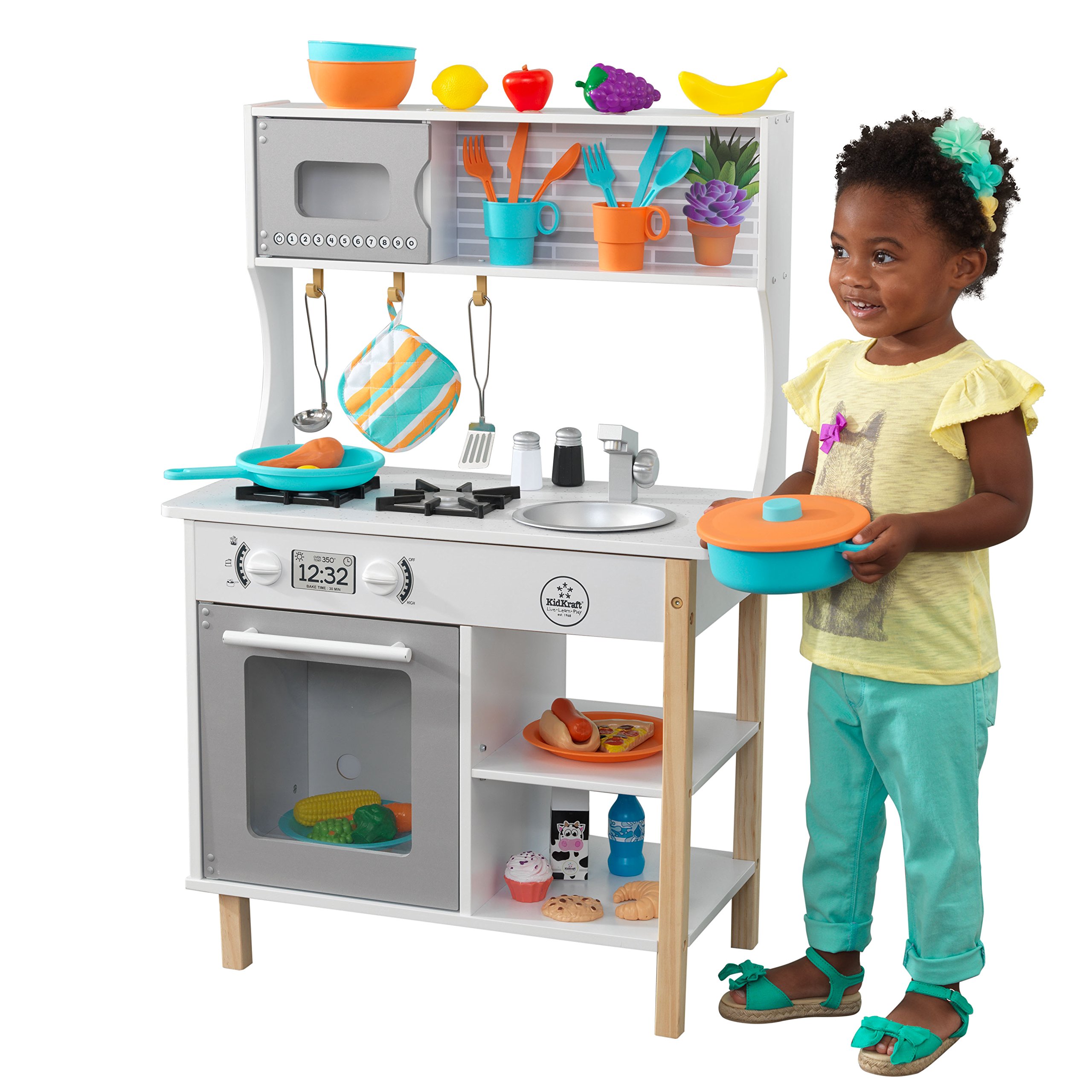 KidKraftAll Time Play Wooden Pretend Toy Kitchen, 3 Years And Above, 59.94 X 34.29 X 90.17 Cm, 53370