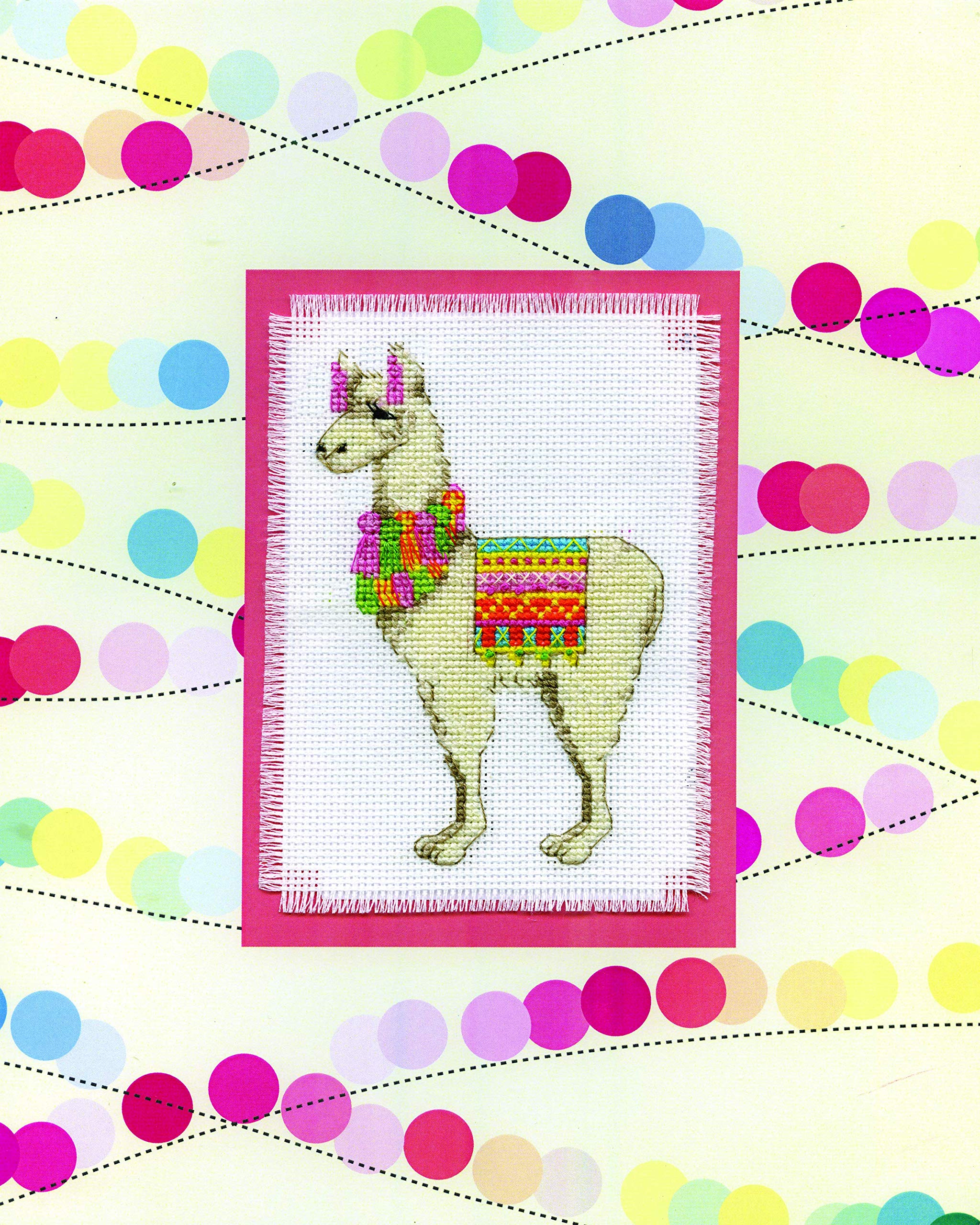 TobinLlama, 3 x 4.5 Counted Cross Stitch Kit, Multicolor