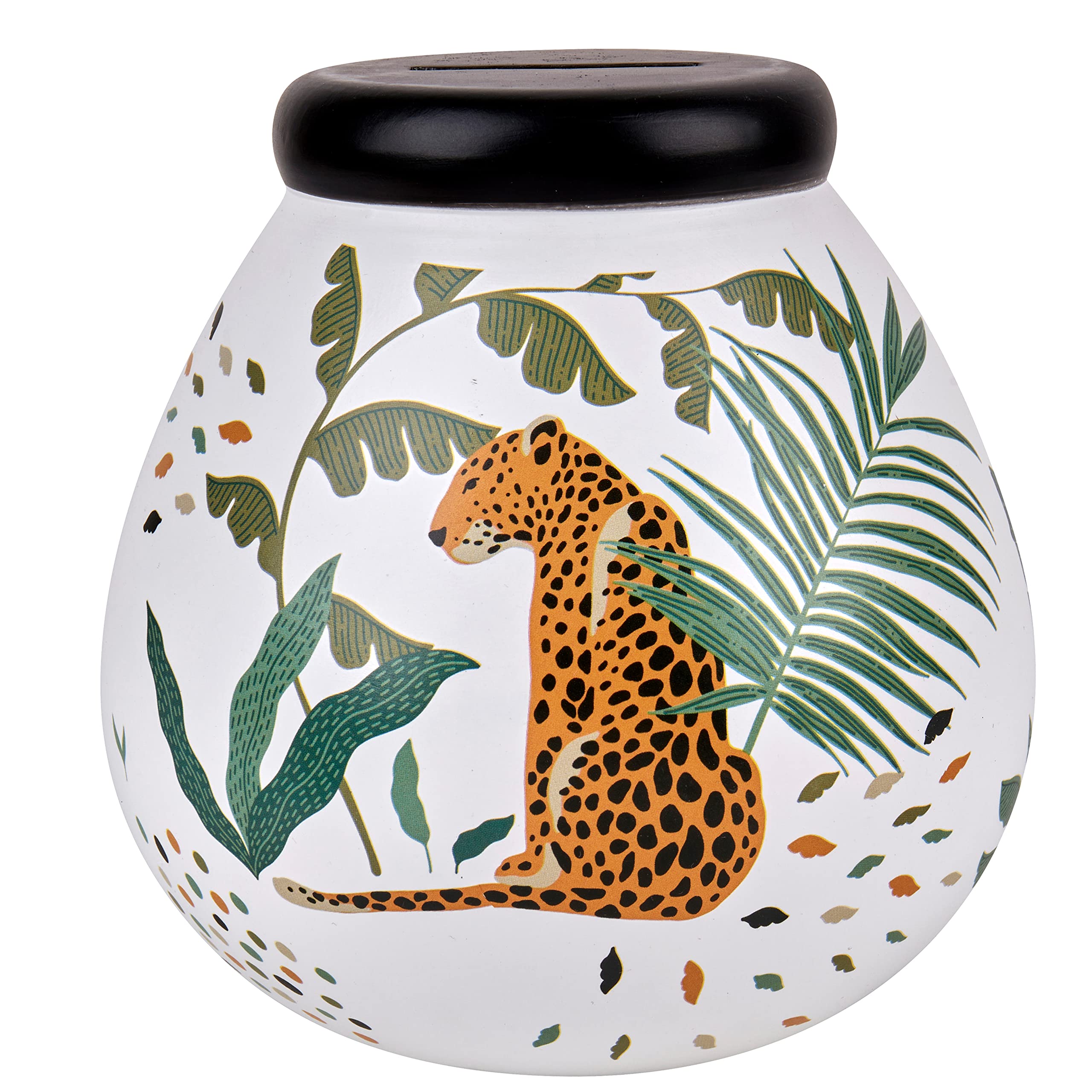 Pot Of DreamsCeramic Money Pot, White, Safari, One Size