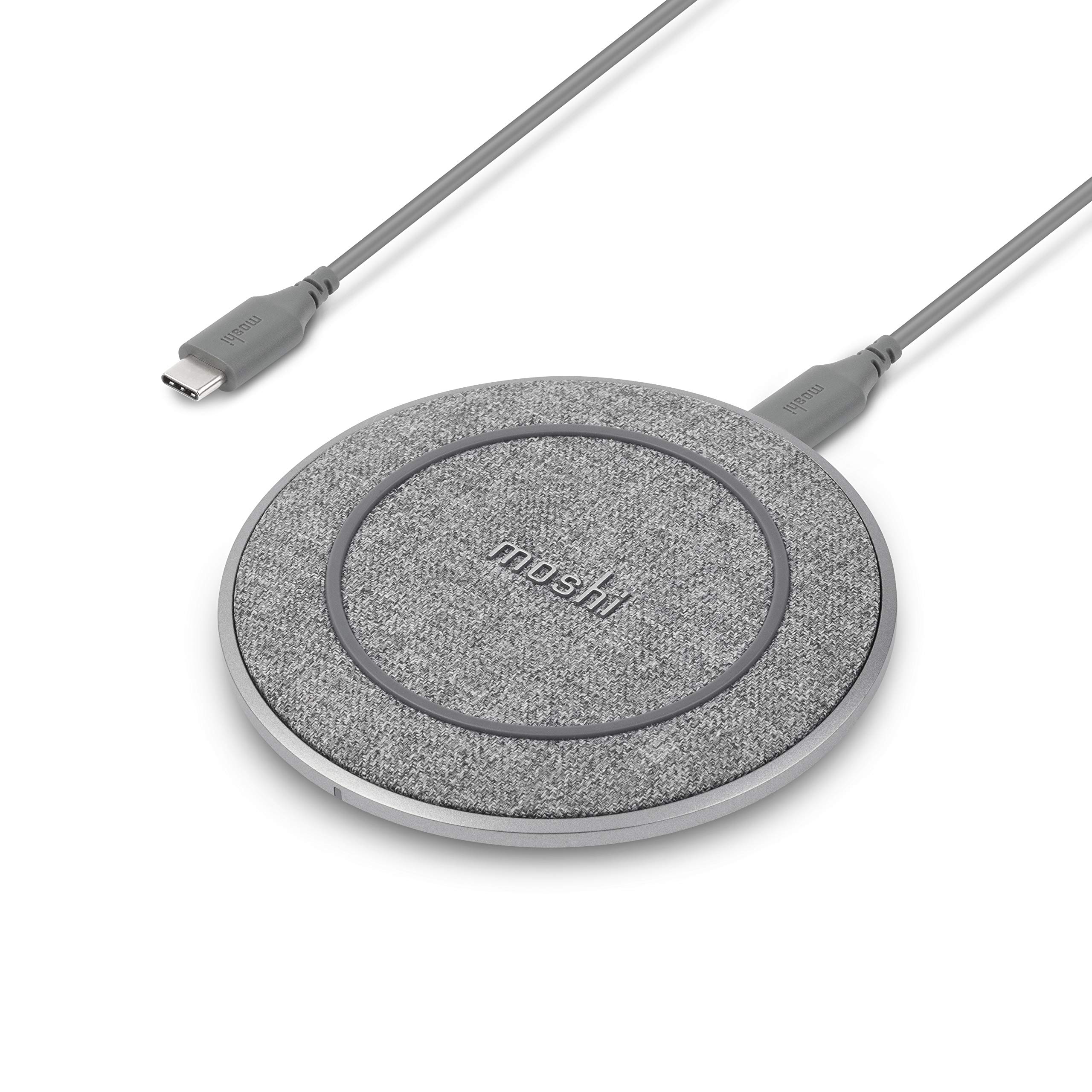 MoshiL-022211 Otto Q Wireless Charger Pad with Anti-Slip Rubber Base - Gray (Pack of 1)