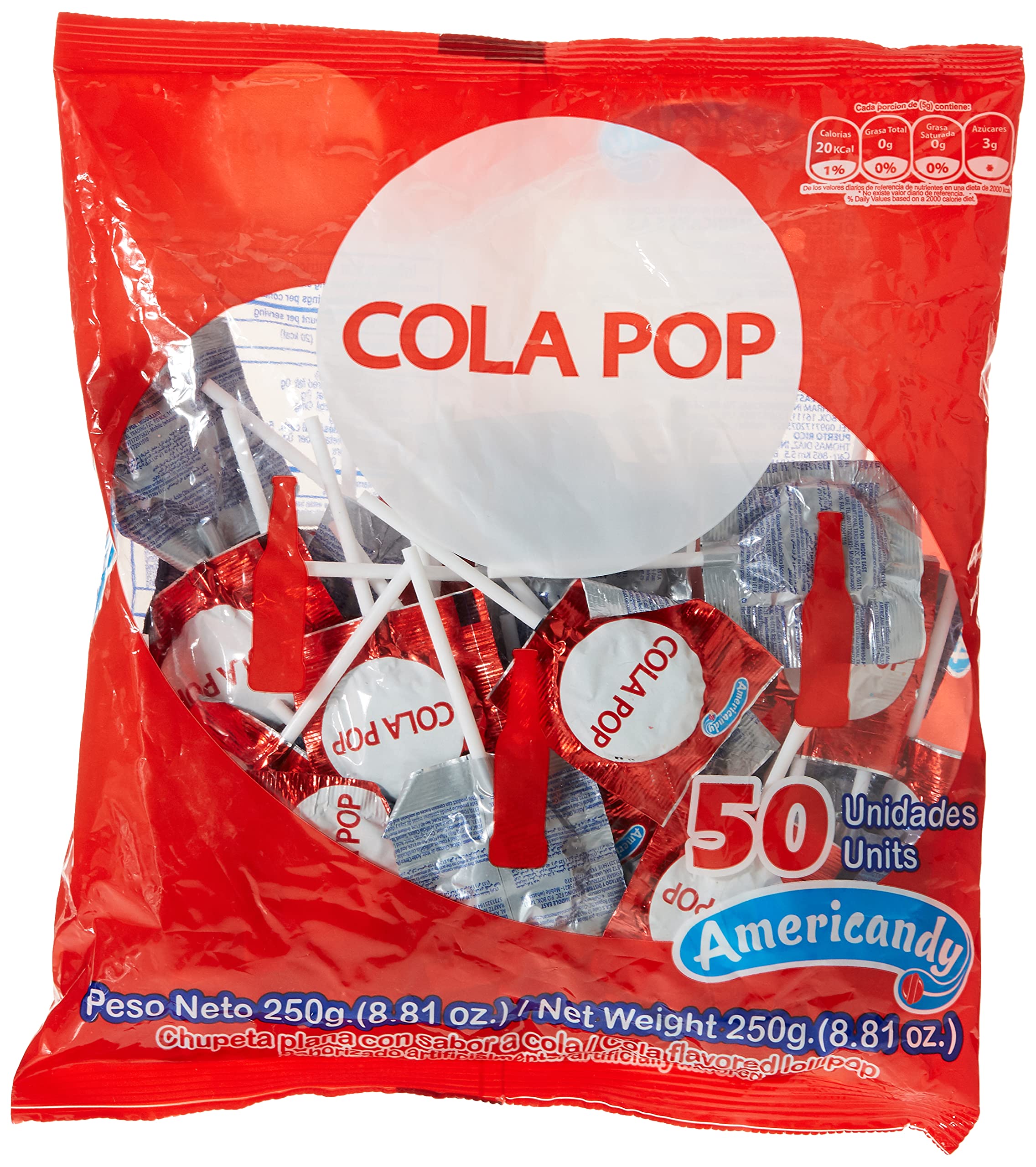 AmericandyCola Pop Candy, 250 gm