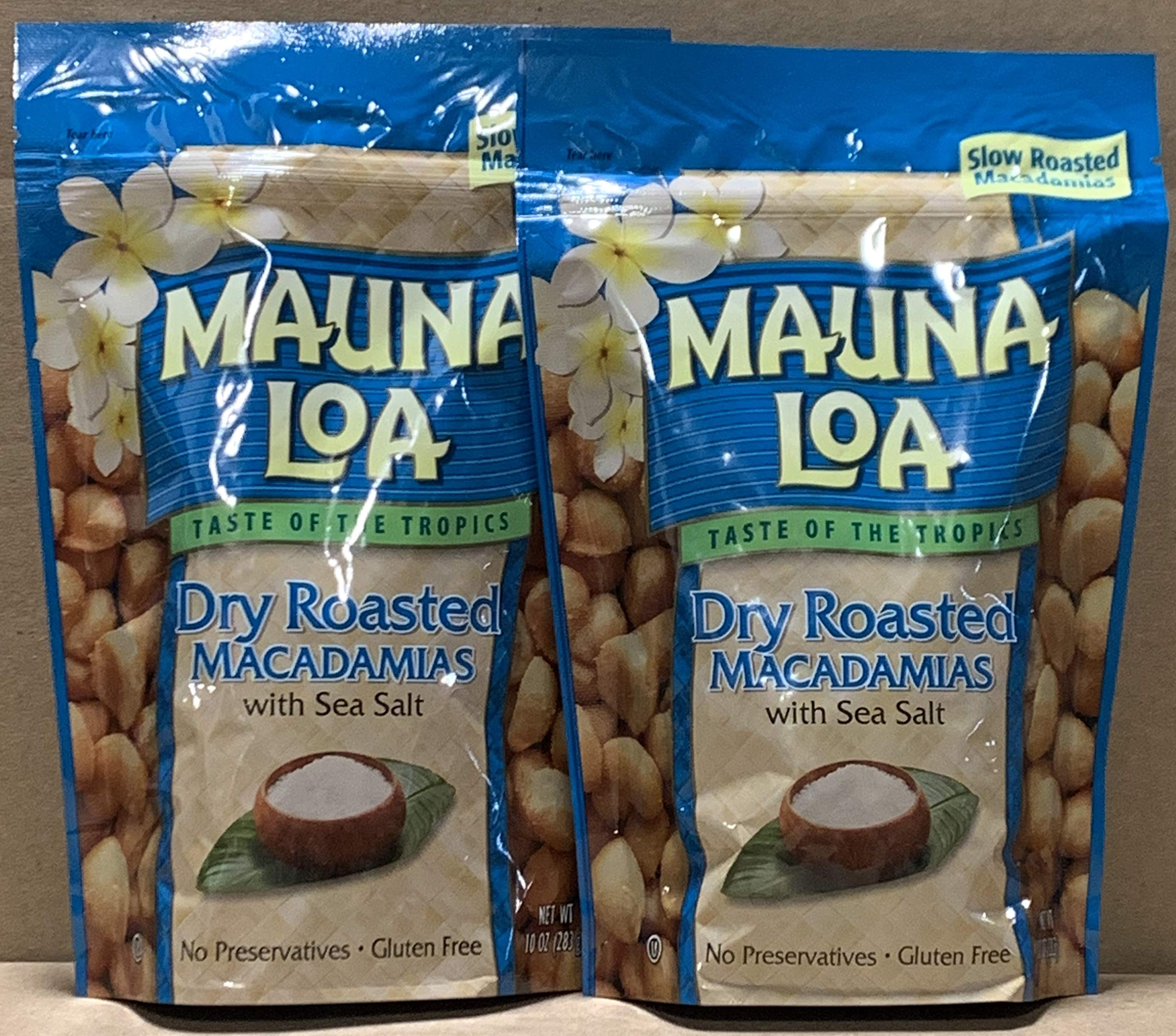 KC CommerceGift Set Mauna Loa Macadamias, Dry Roasted with Sea Salt, 10-oz (Dry Roasted With Sea Salt 10oz Pack of 2)