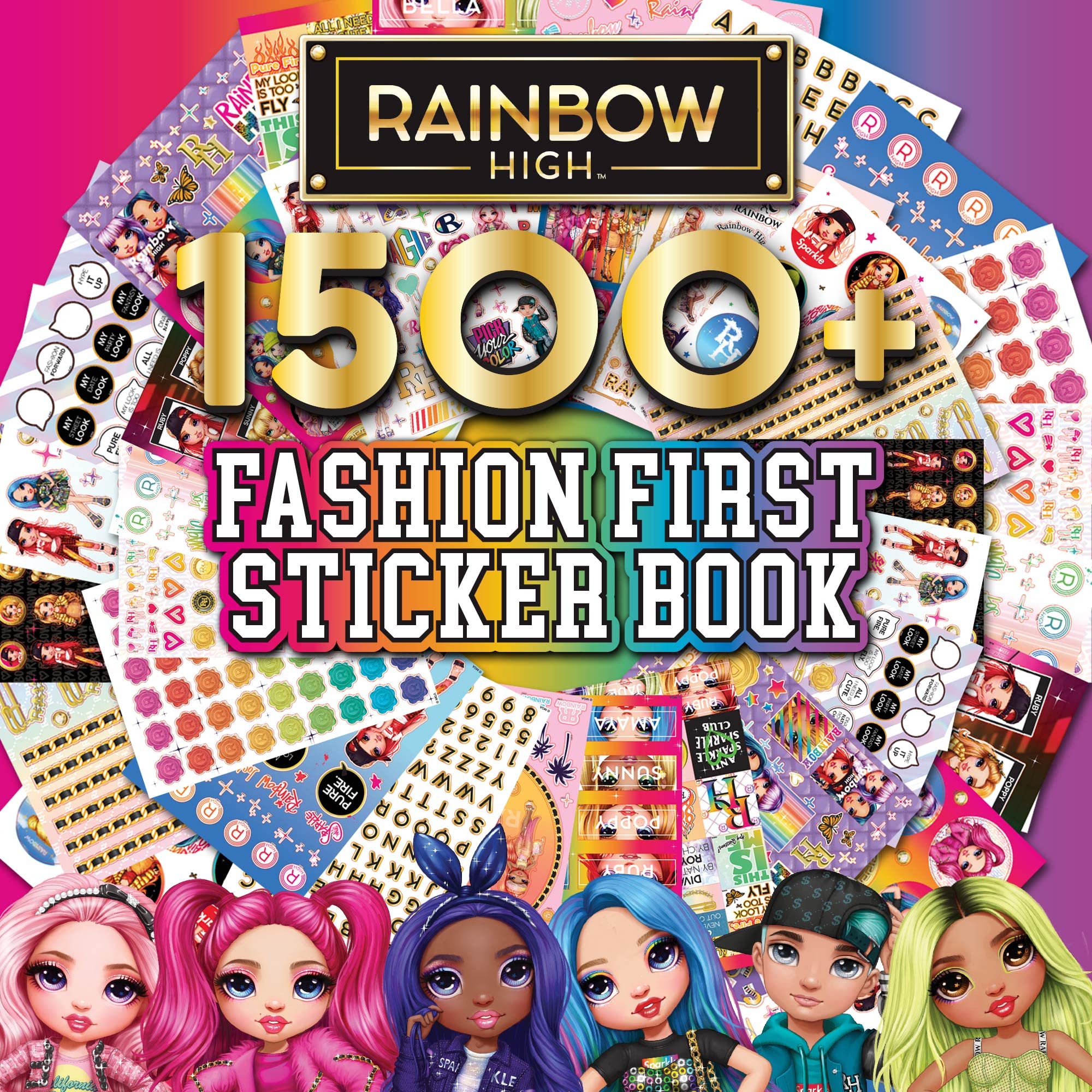 Rainbow High1500+ Stickers, Fashionable Stickers with Stylish Looks, Bella Parker, Kia Hart, Stella Monroe, Karma Nichols, River Kendall, Cute Gifts for Girls Kids Teens Adults