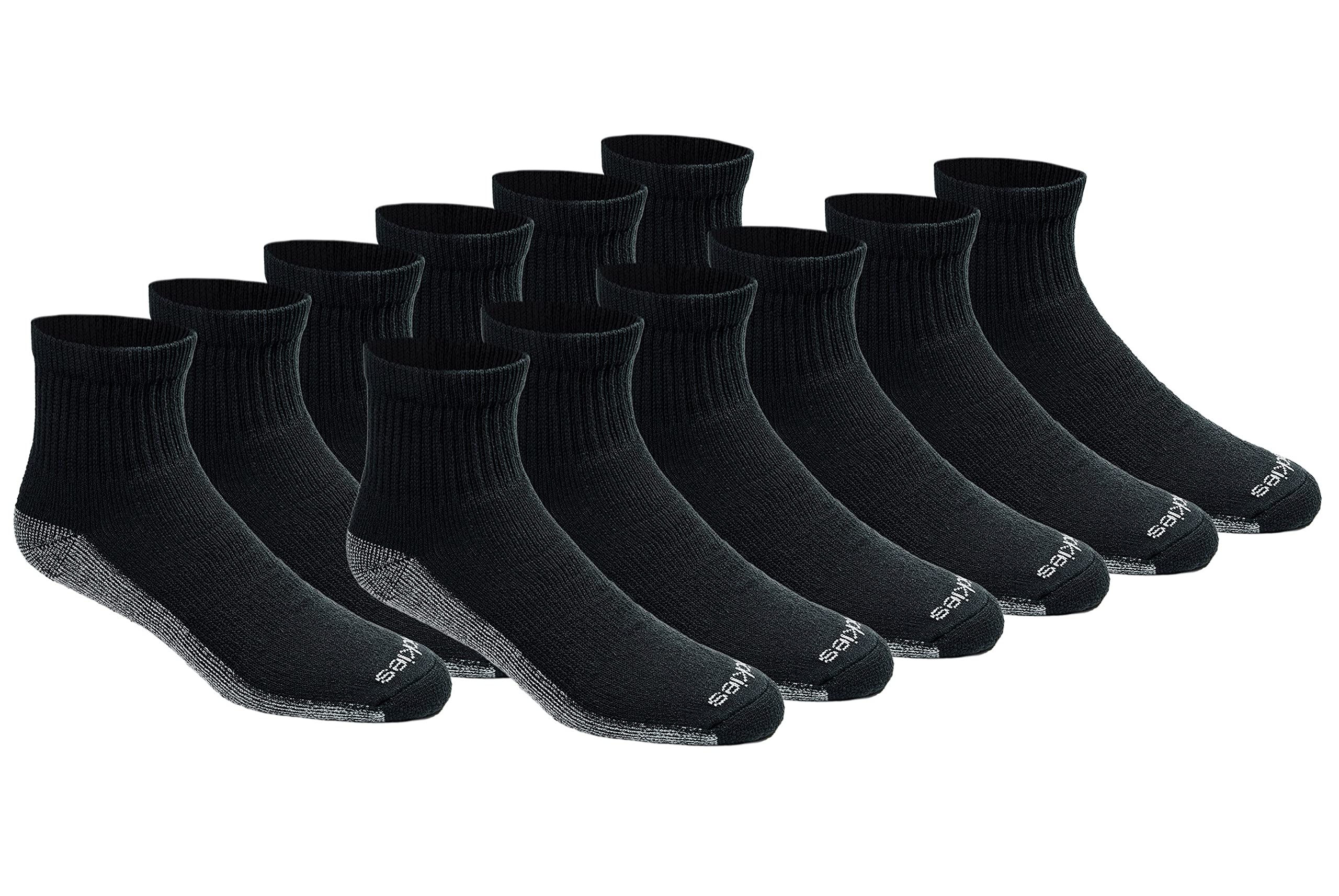 DickiesMen's Dri-tech Moisture Control Quarter Socks, Available in M-XXL (6, 12, 18 Pairs)