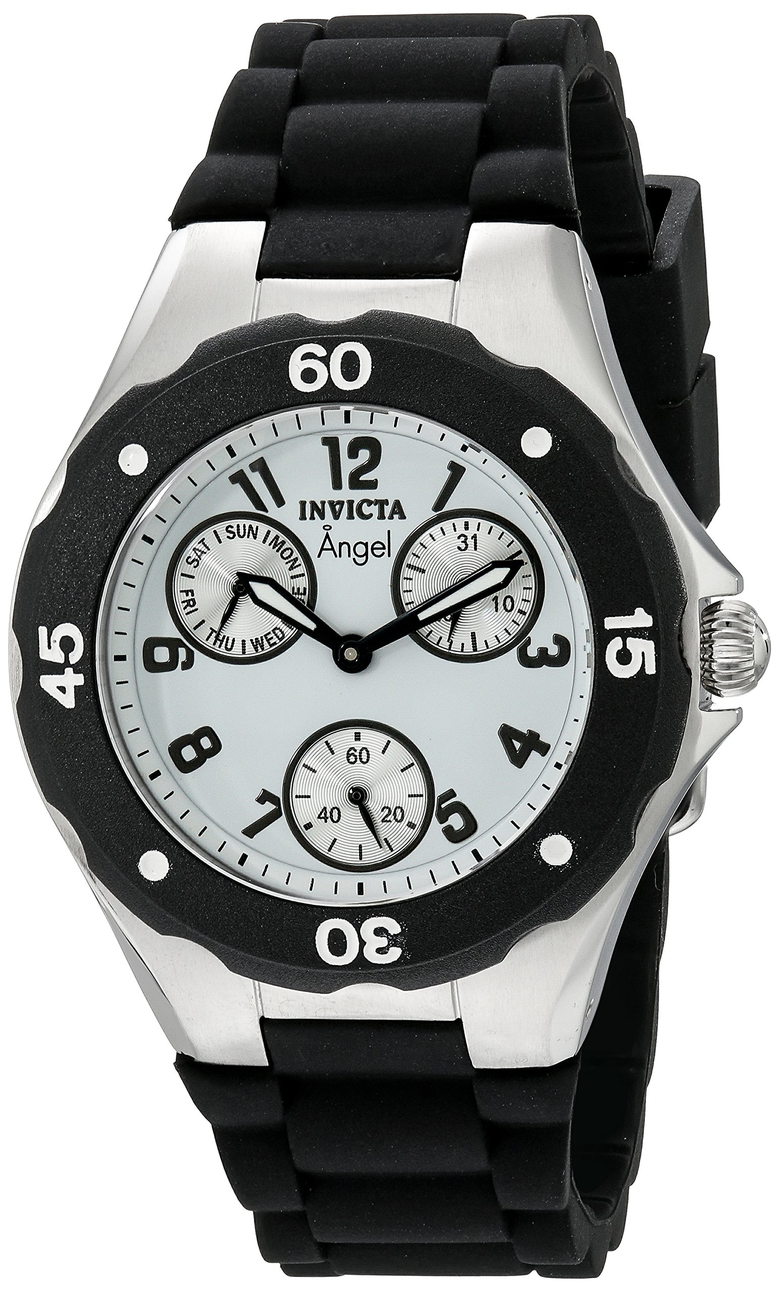 InvictaWomen's 0733 Angel Collection Black Polyurethane Watch