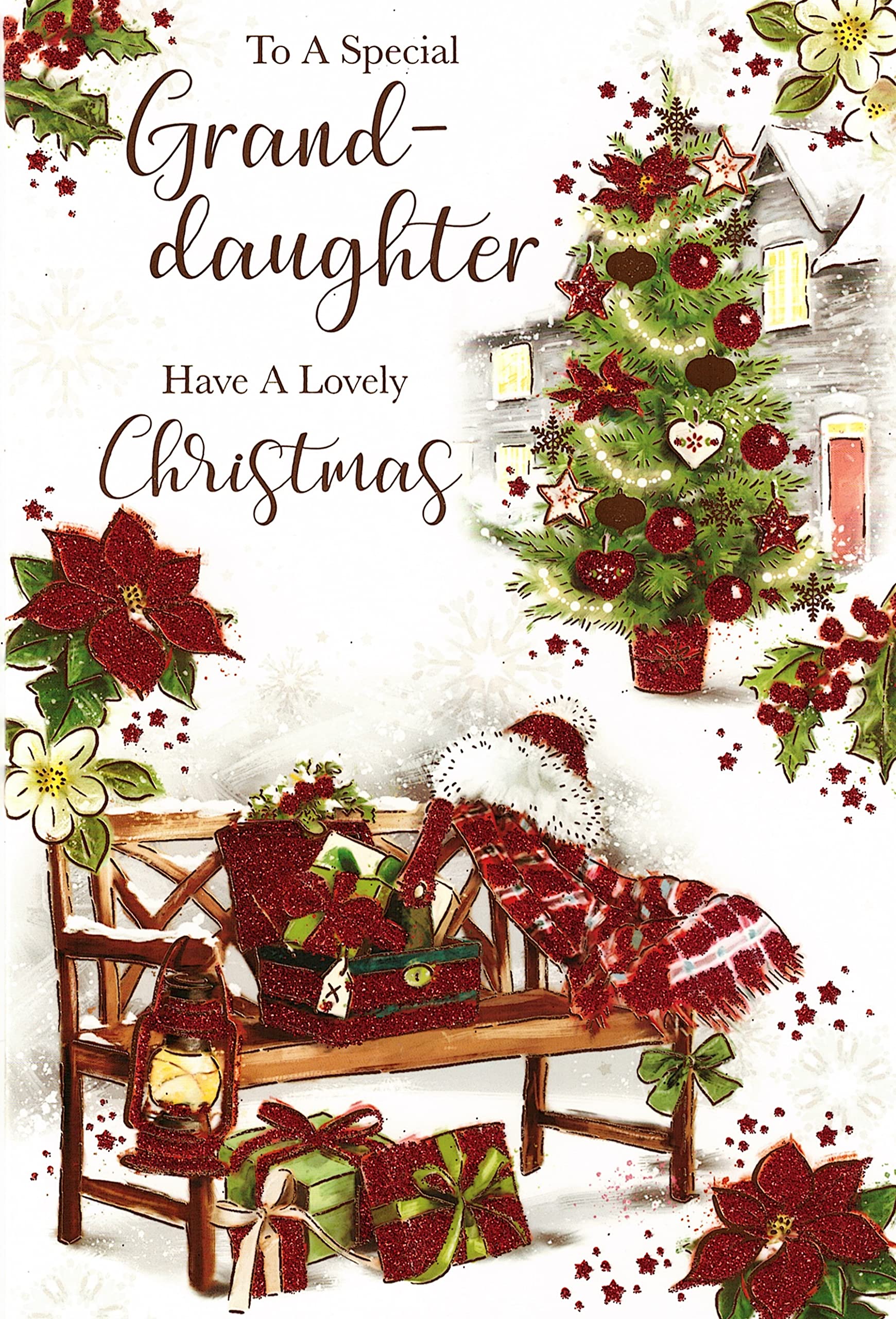 Granddaughter Christmas Card - Size 6" X 9"