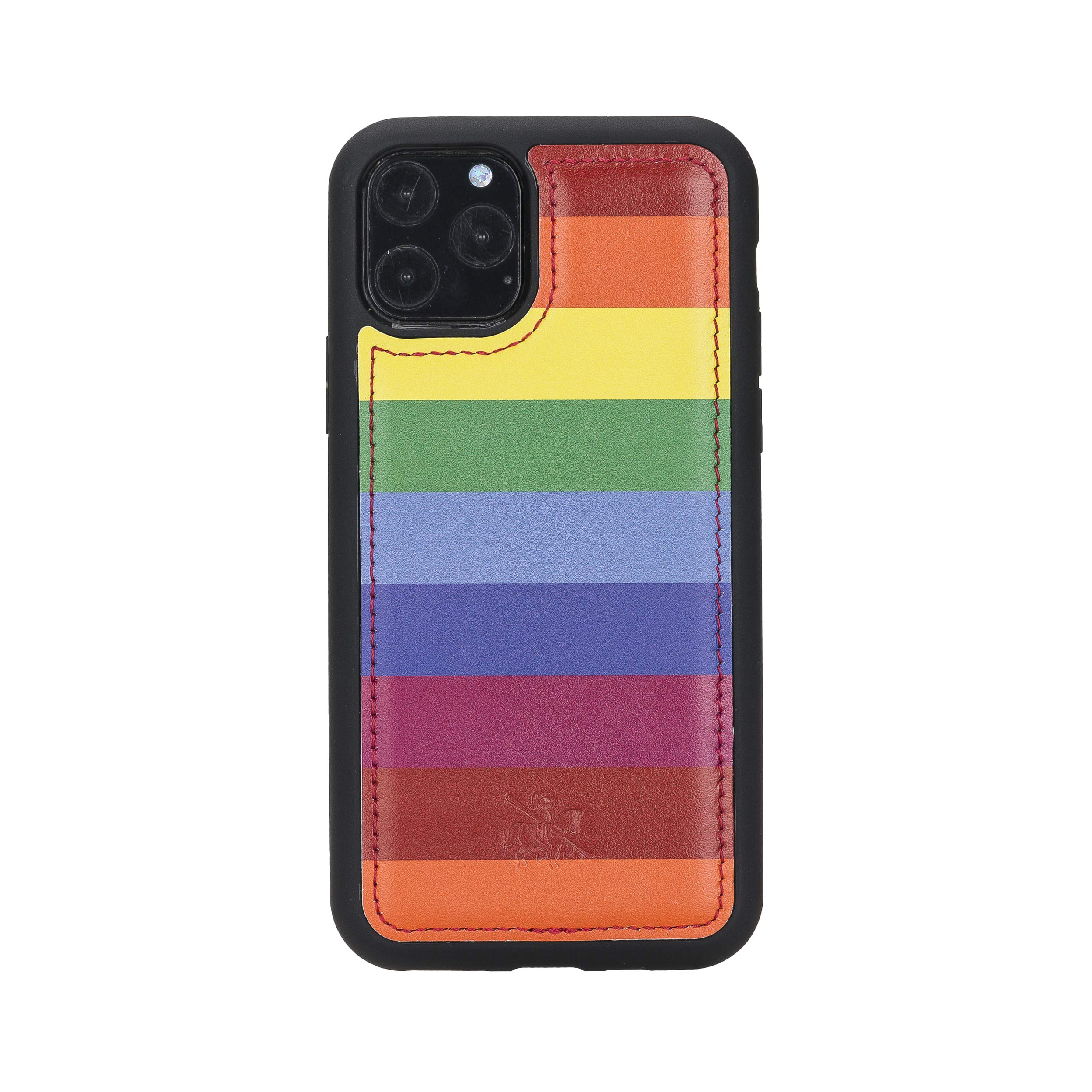 VenitoVenito Lucca Leather Case Compatible with iPhone 11 Pro (5.8 inch) – Extra Secure with Padded Back Cover (Rainbow)