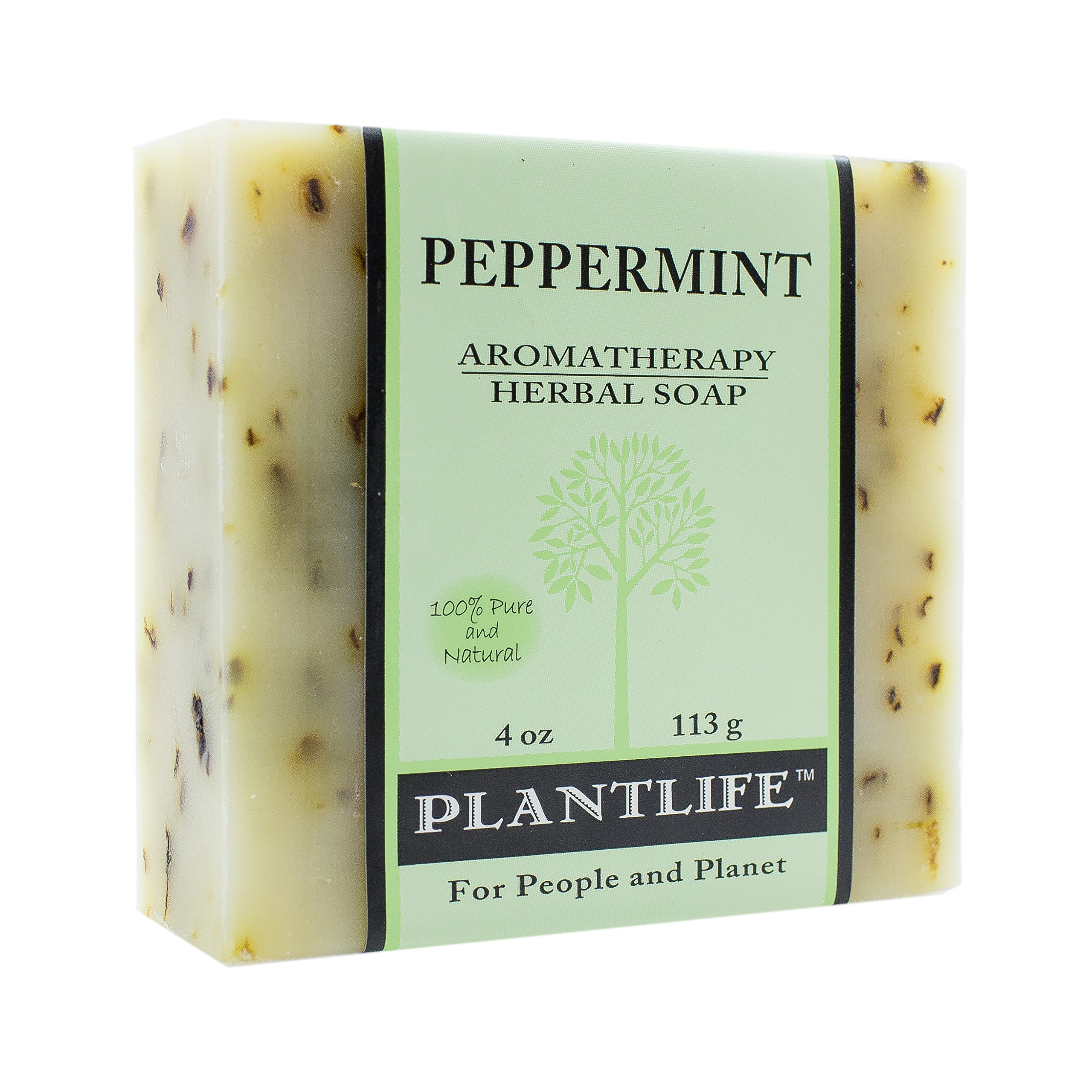 Plantlife Peppermint Bar Soap - Moisturizing and Soothing Soap for Your Skin - Hand Crafted Using Plant-Based Ingredients - Made in California 4oz Bar