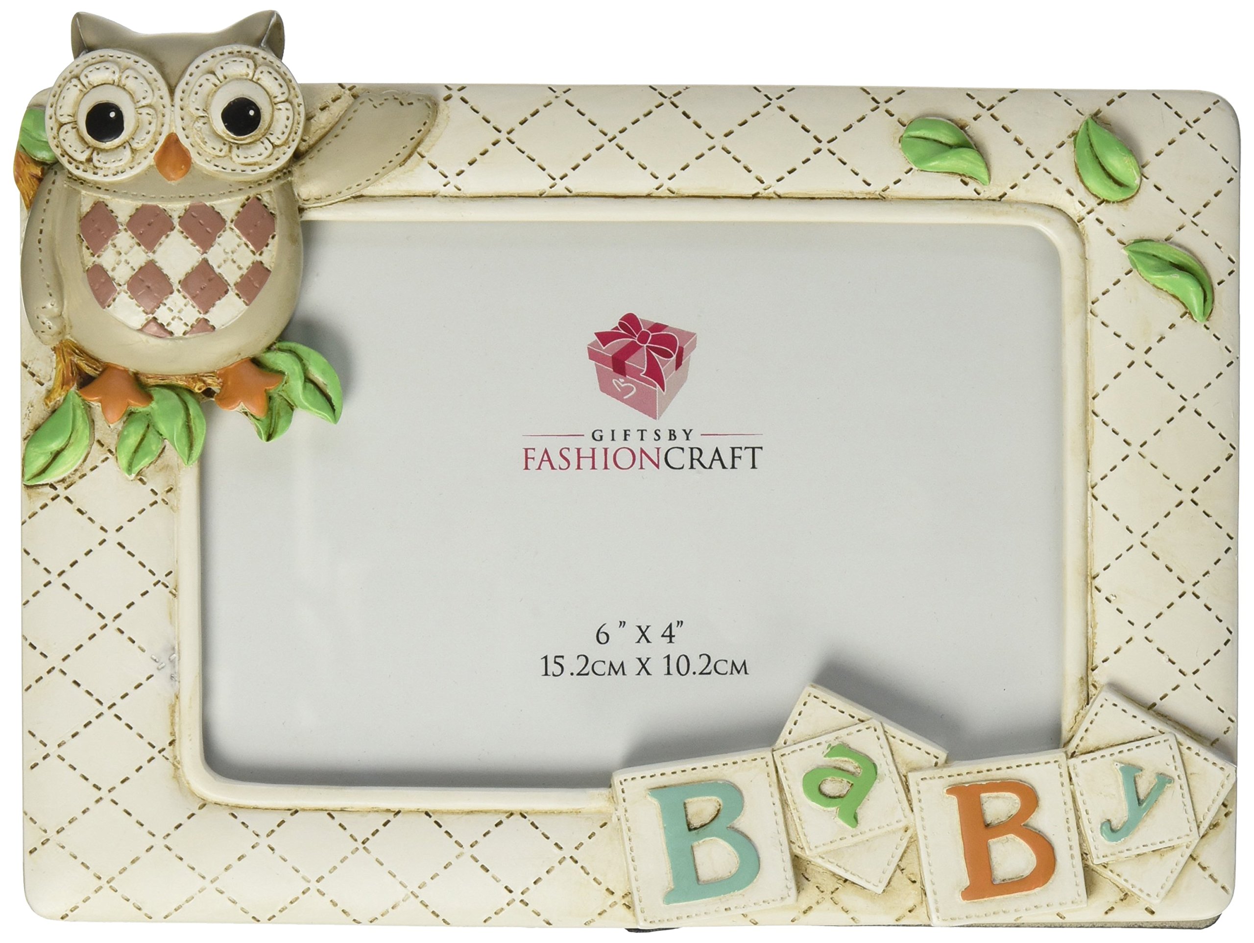 FASHIONCRAFT Baby Owl Frame from Gifts, Cream