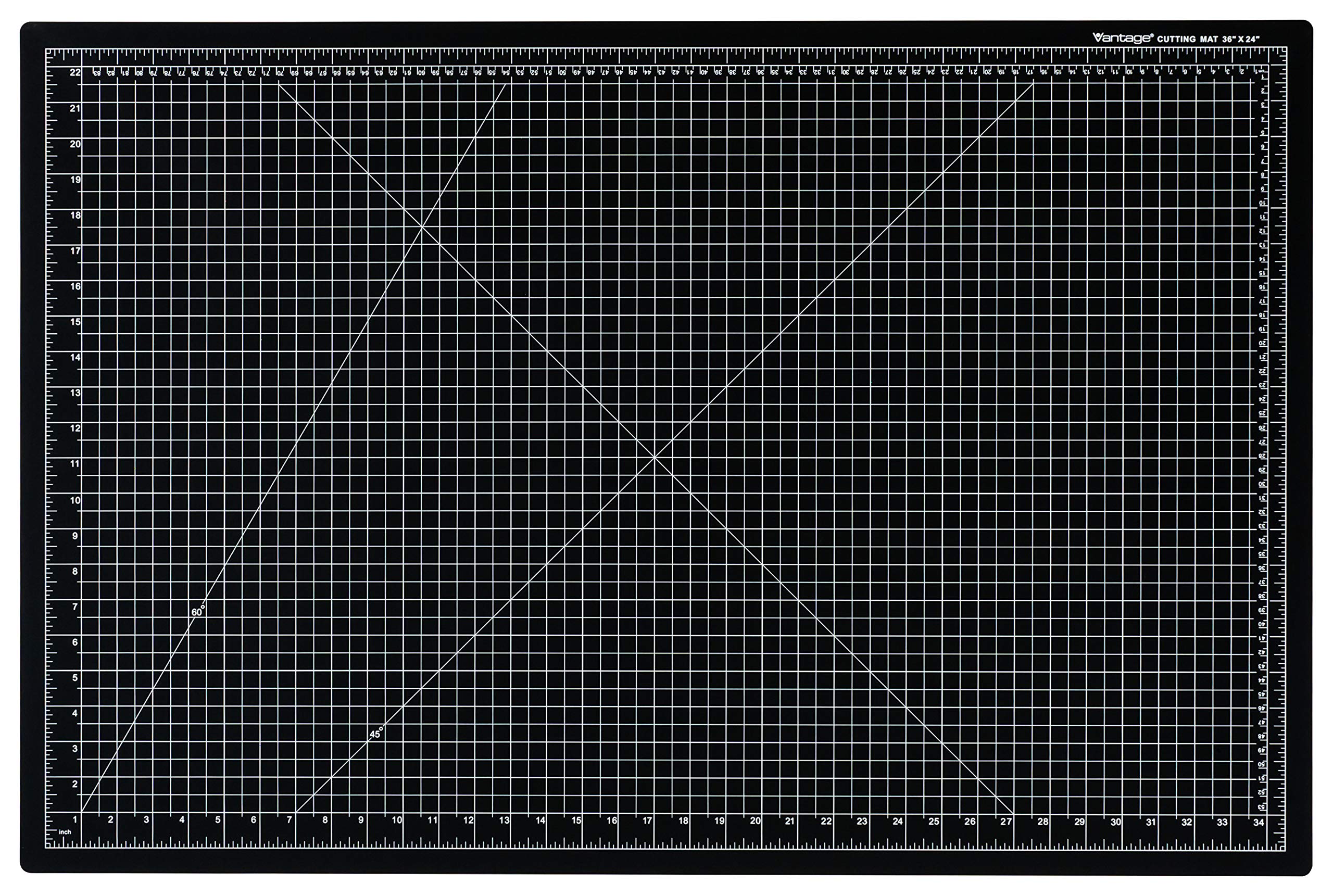 Dahle 10673 Vantage Cutting Mat, 24" x 36", Black