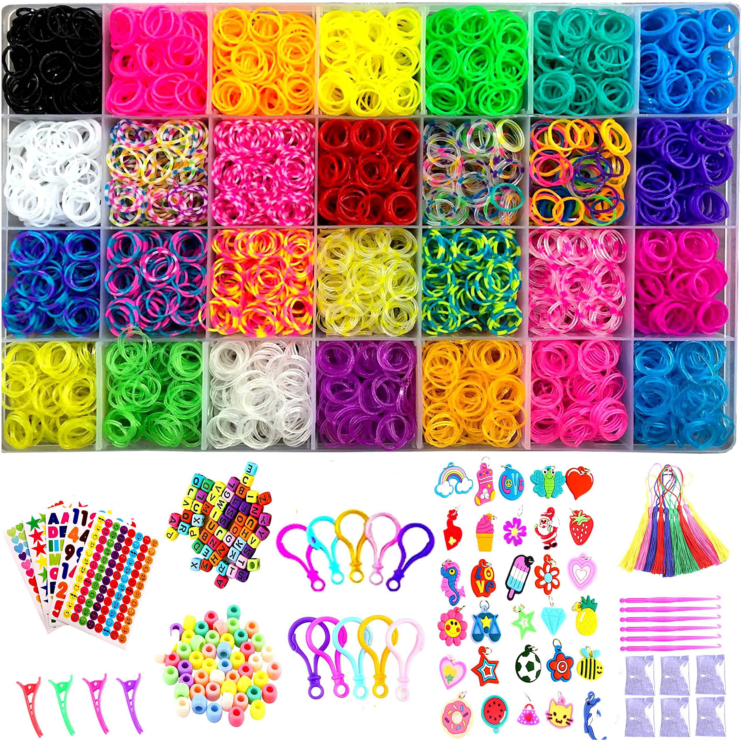 YITOHOP 12080+ Loom Bands Kit, Rubber Bands for Bracelet Making Kit, DIY Art Craft Loom Bracelet Kit,2025 Creativity Birthday Gift Ideal Christmas Gifts