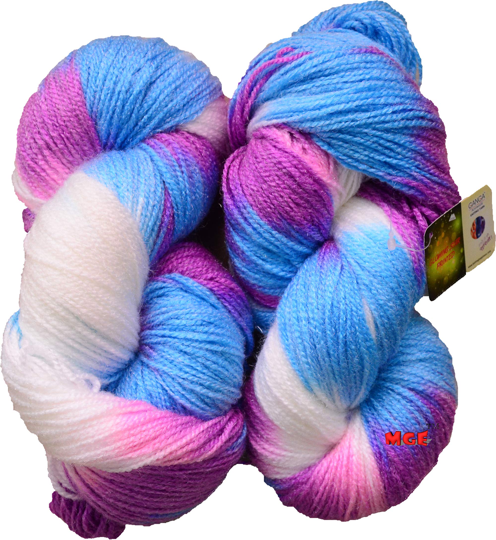 Ganga Flourish (200 gm) Wool Hank Hand Knitting Wool / Art Craft Soft Fingering Crochet Hook Yarn, Needle Knitting Yarn Thread dye SM-DDC